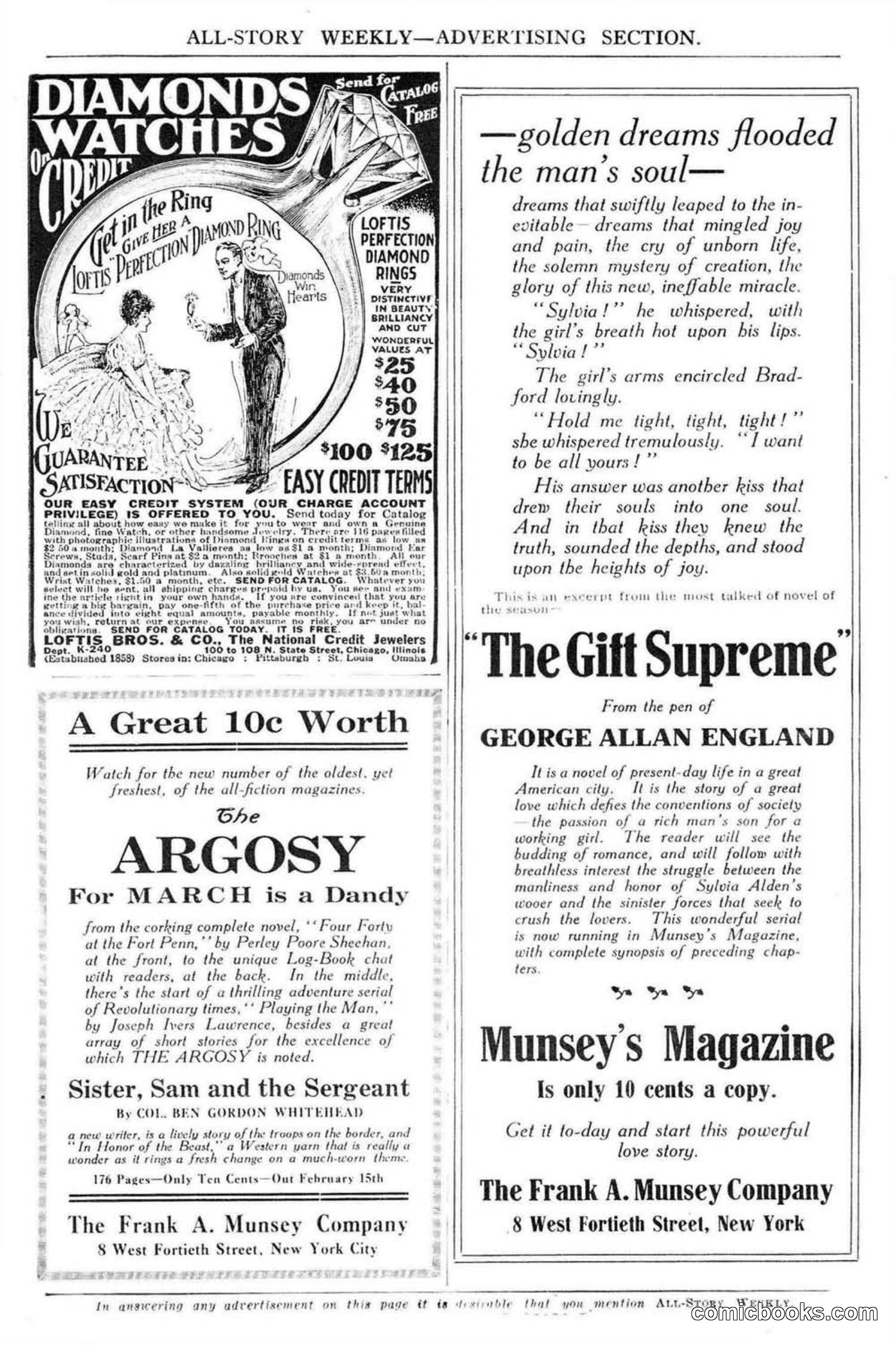 All Story Magazine, February 3, 1917 — page 190 of 194