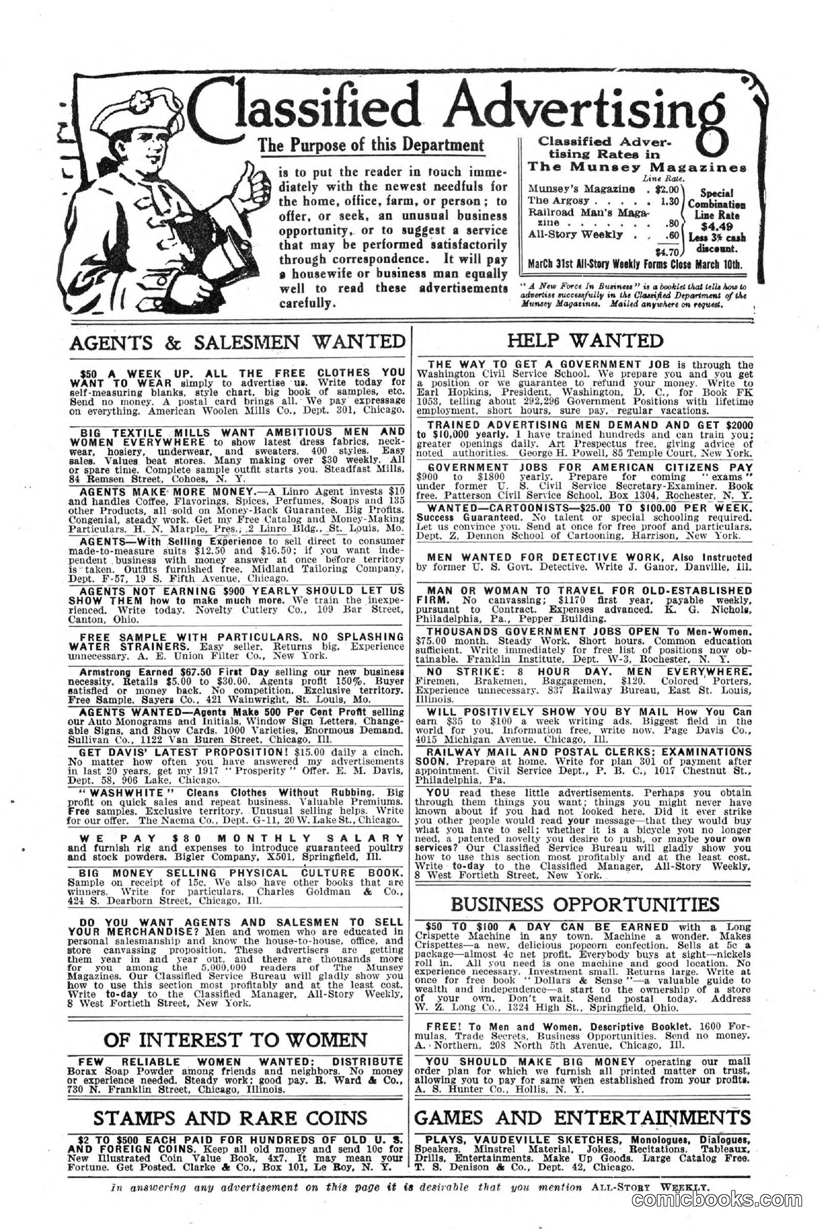 All Story Magazine, March 3, 1917 — page 6 of 192