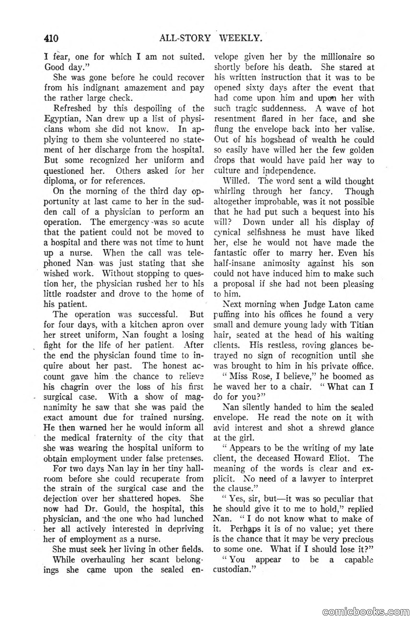 All Story Magazine, March 3, 1917 — page 68 of 192