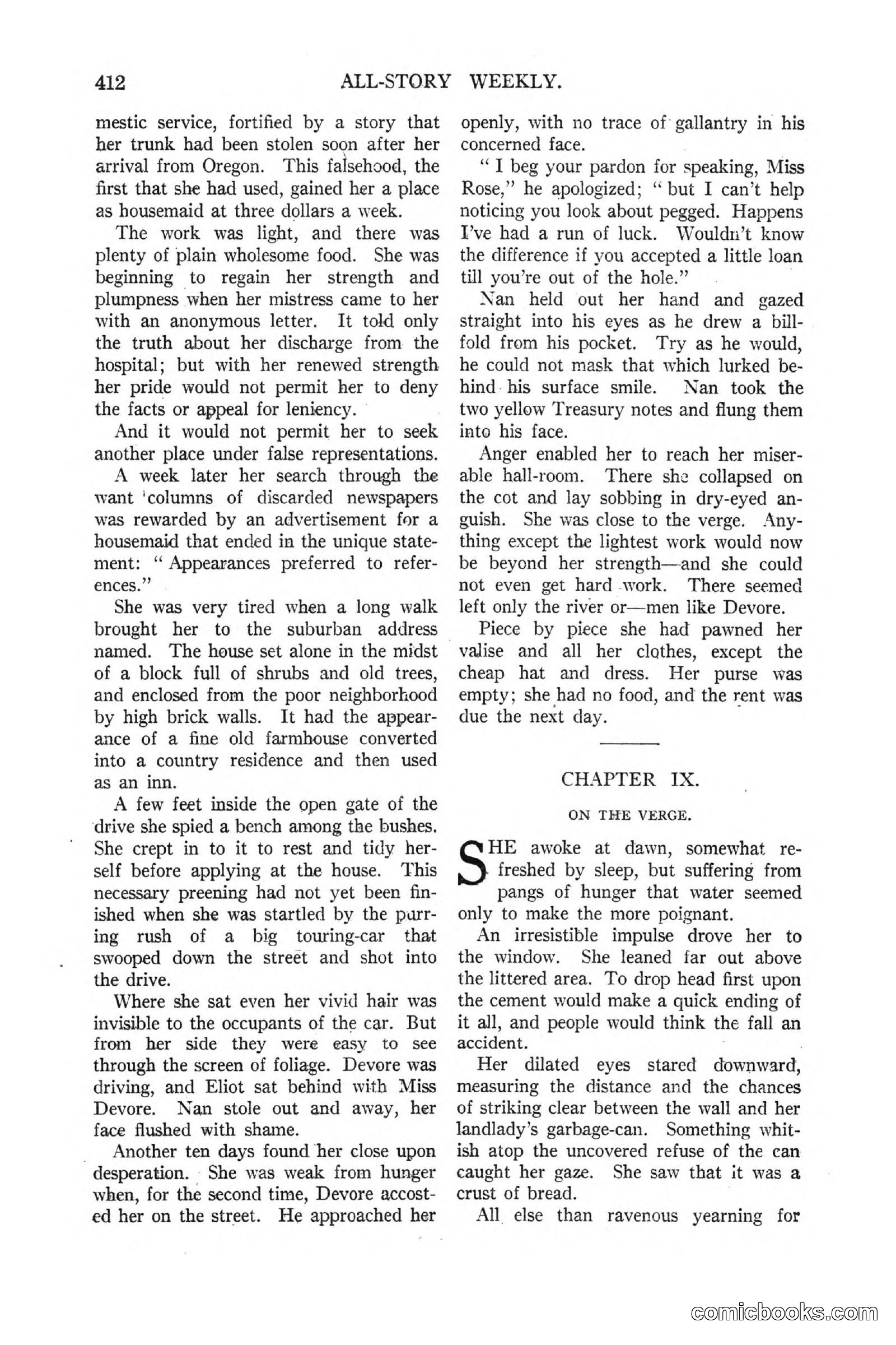 All Story Magazine, March 3, 1917 — page 70 of 192