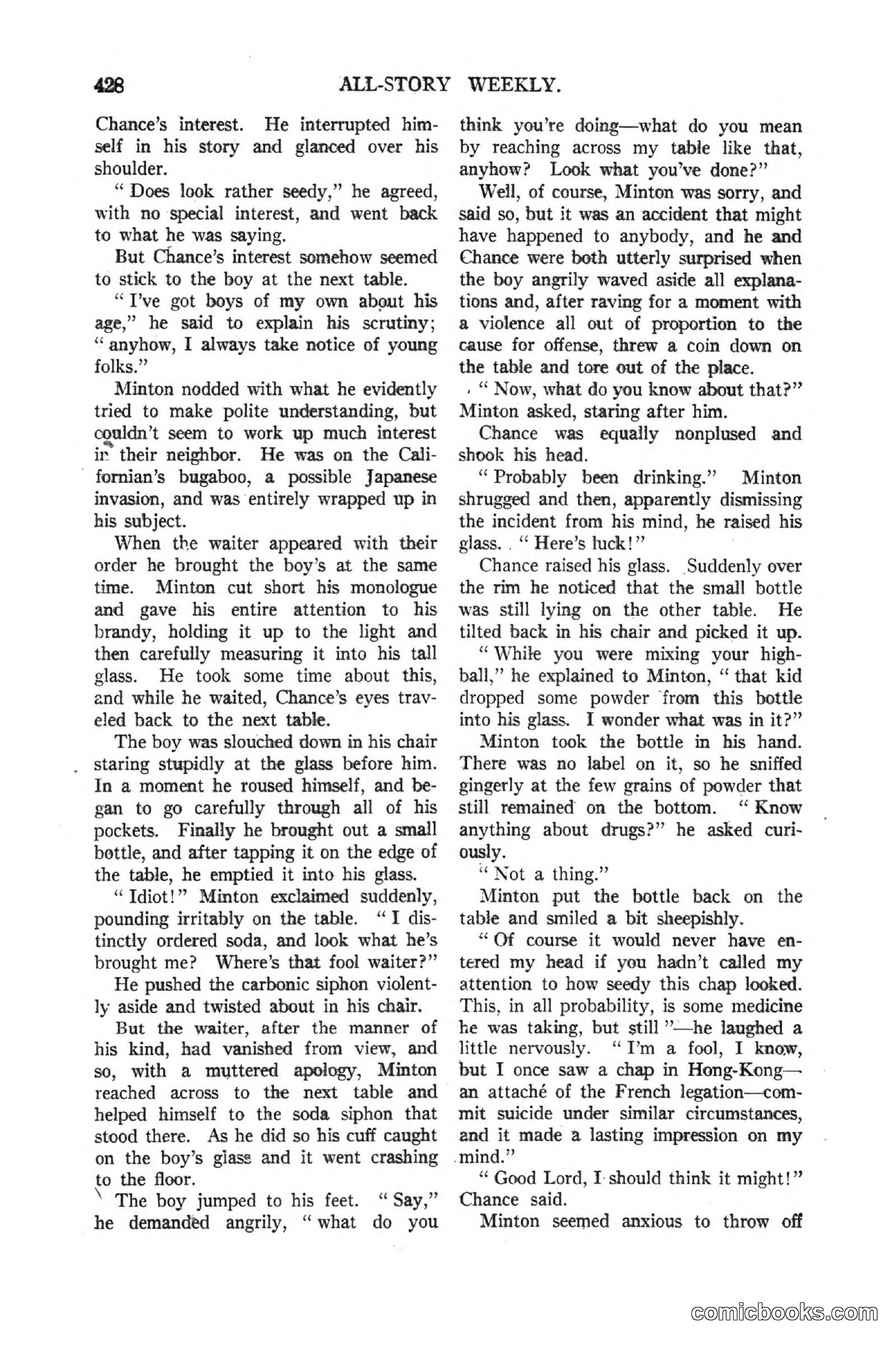 All Story Magazine, March 3, 1917 — page 86 of 192