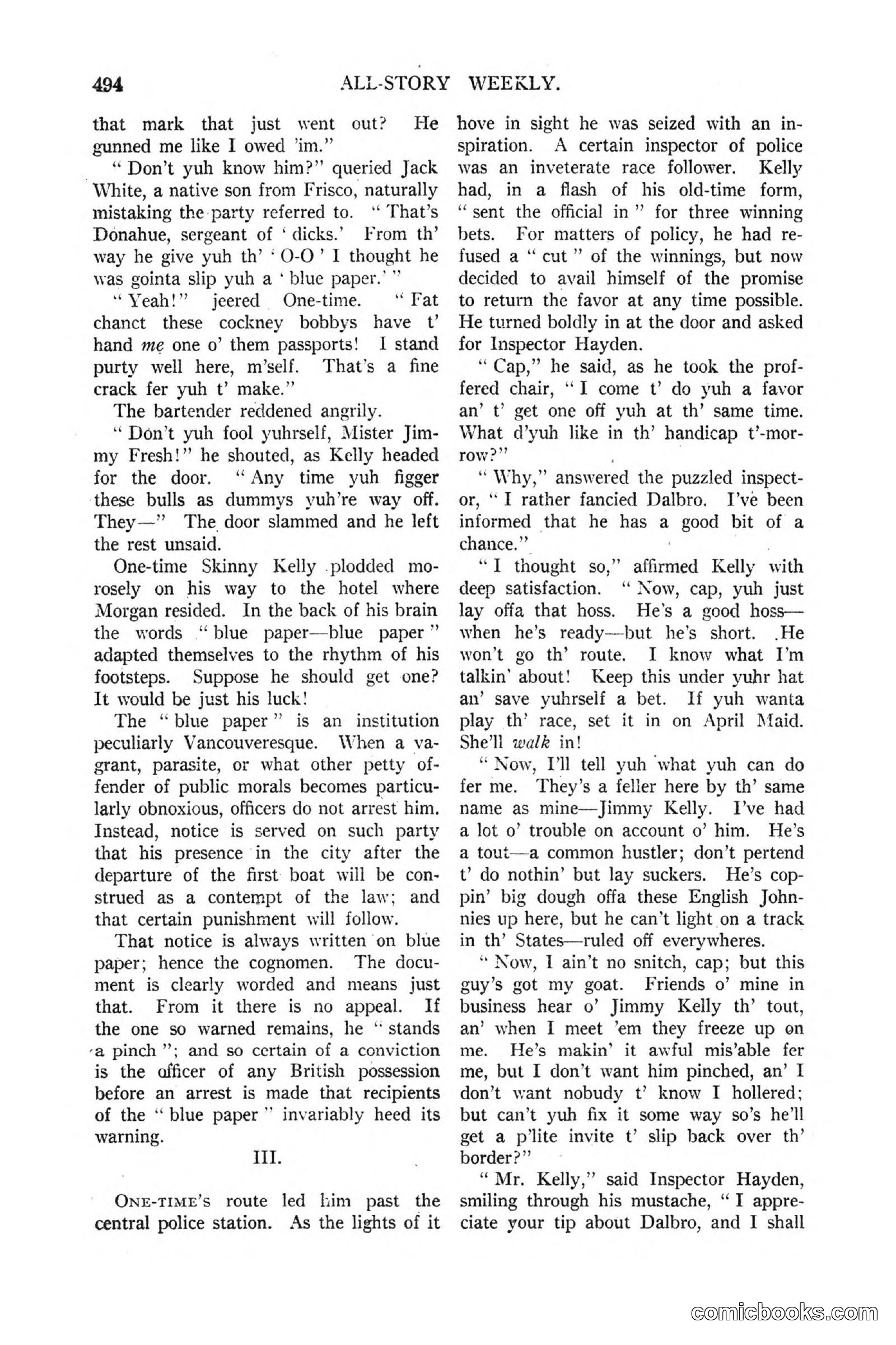 All Story Magazine, March 3, 1917 — page 152 of 192