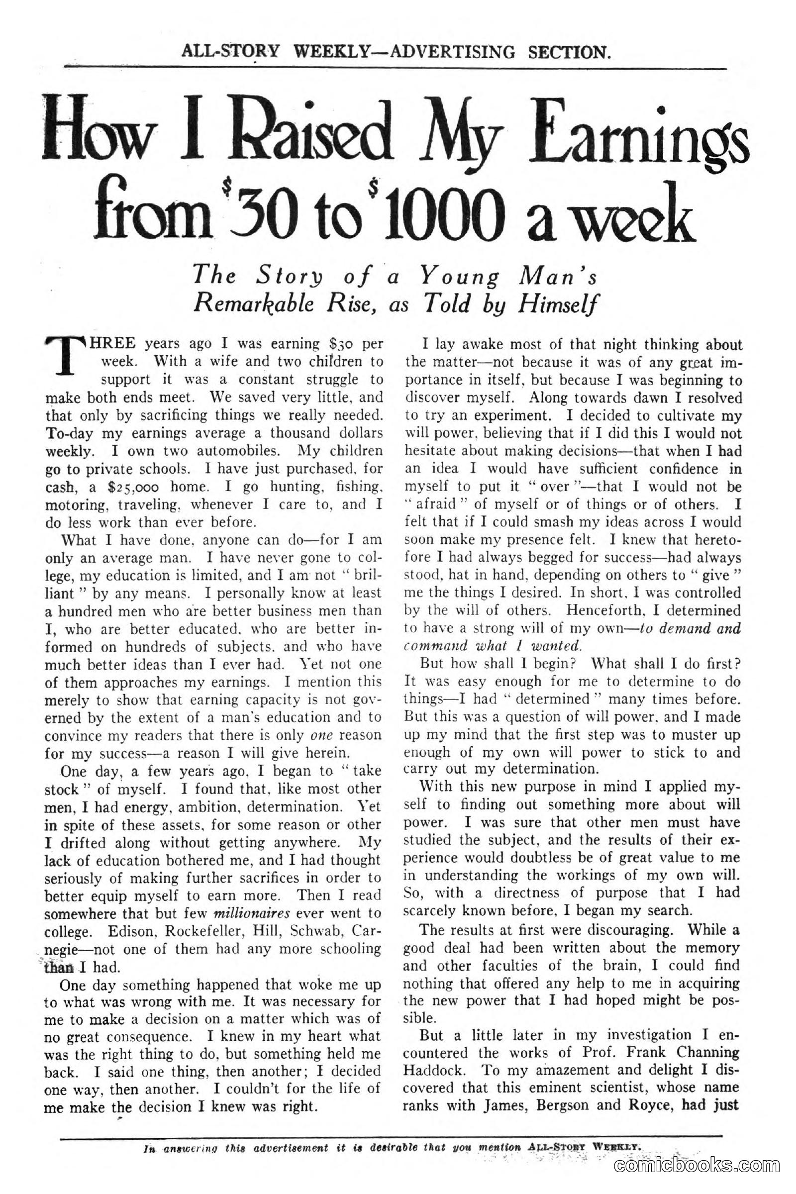 All Story Magazine, March 3, 1917 — page 187 of 192