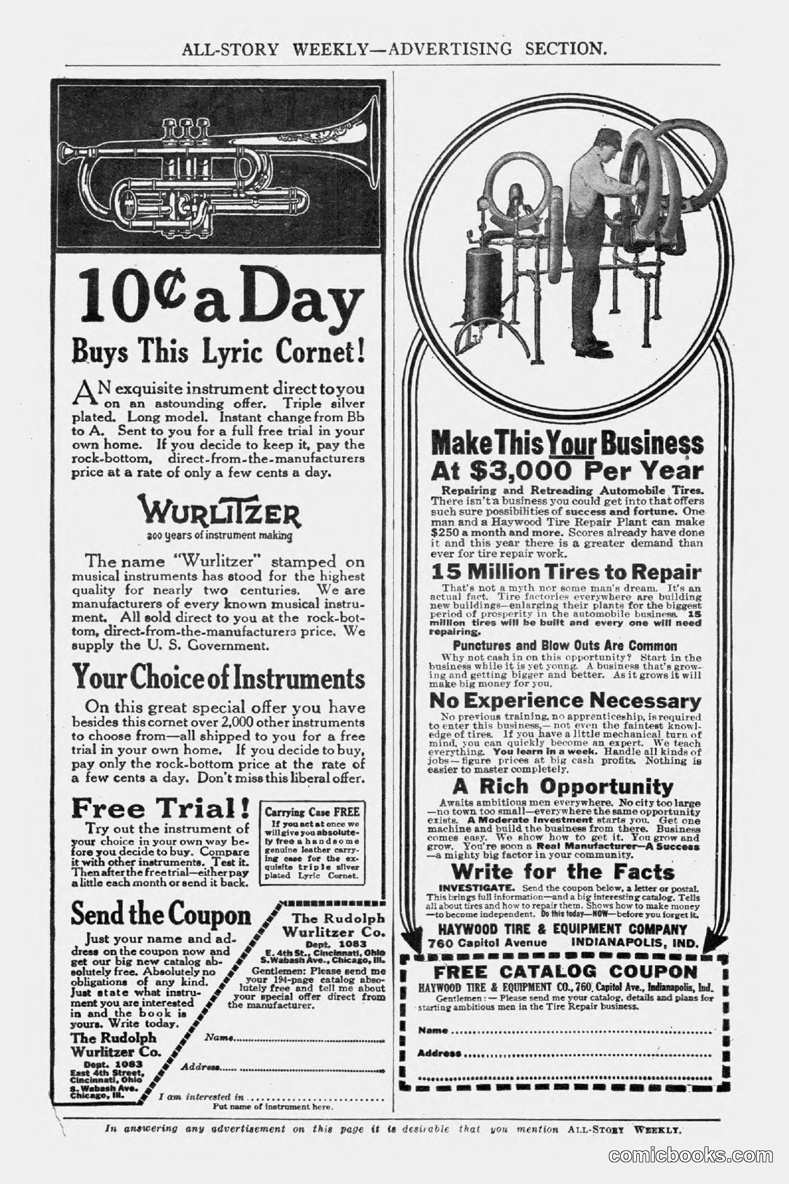All Story Magazine, March 3, 1917 — page 190 of 192