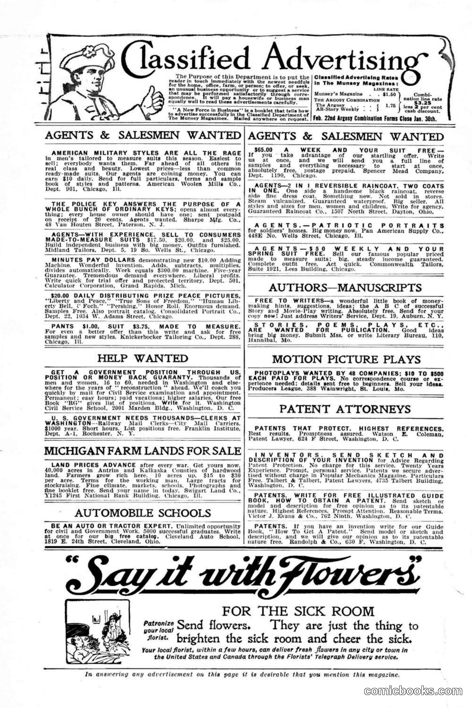 All Story Magazine, January 25, 1919 — page 6 of 186