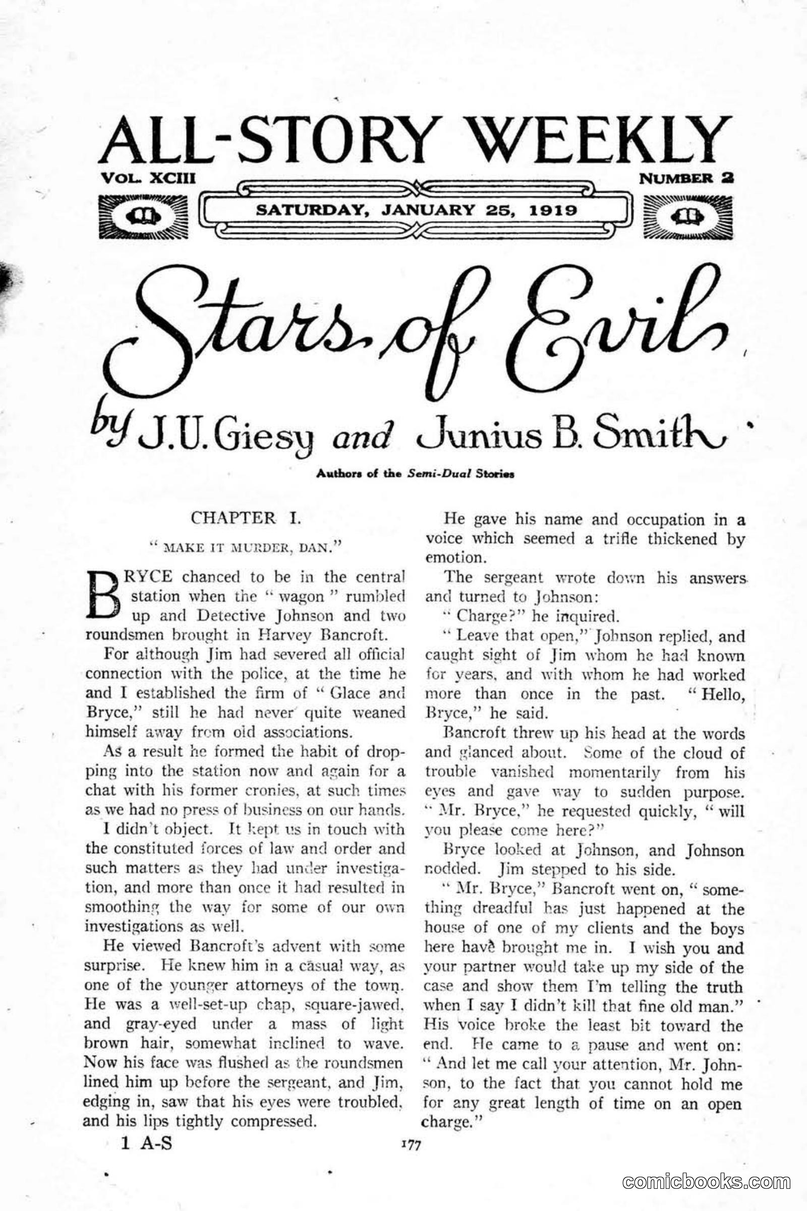 All Story Magazine, January 25, 1919 — page 11 of 186