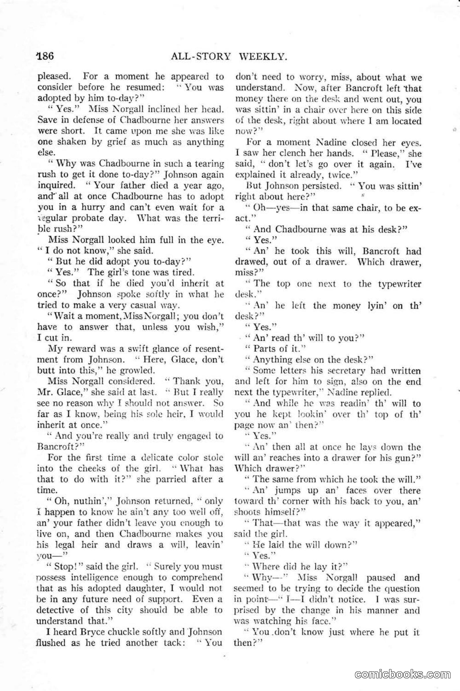 All Story Magazine, January 25, 1919 — page 20 of 186