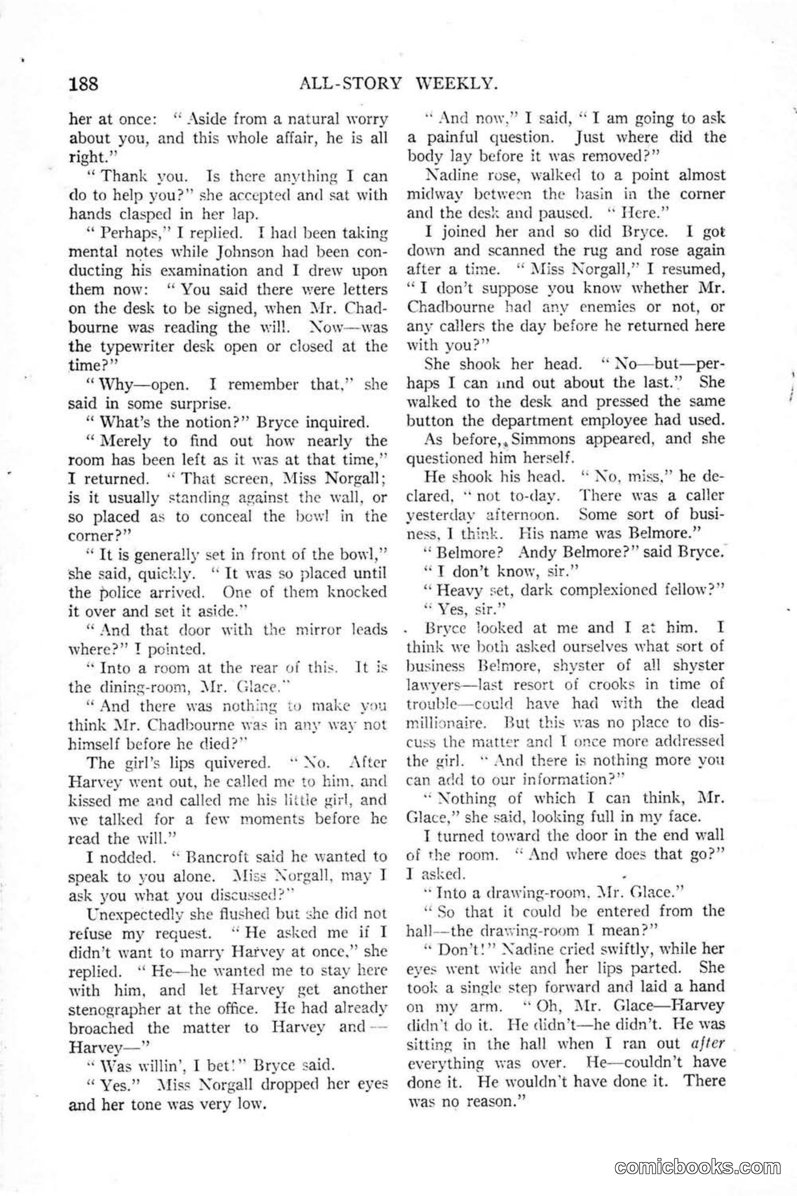 All Story Magazine, January 25, 1919 — page 22 of 186