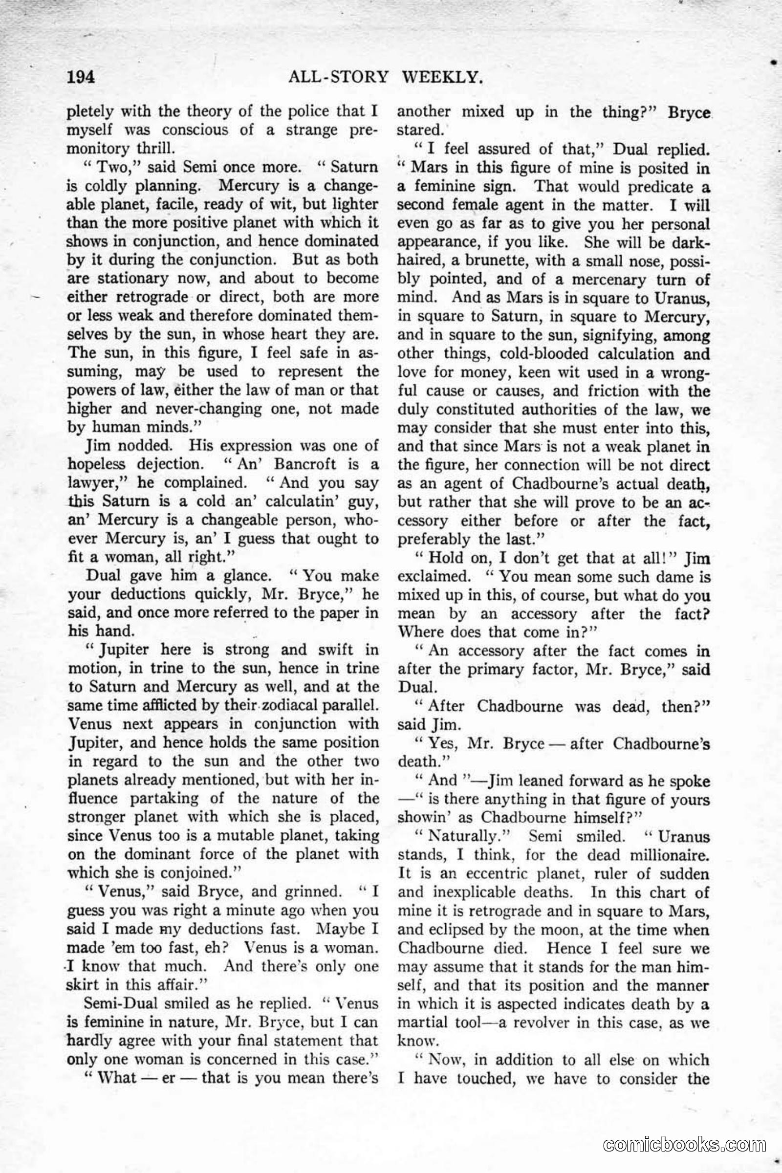 All Story Magazine, January 25, 1919 — page 28 of 186