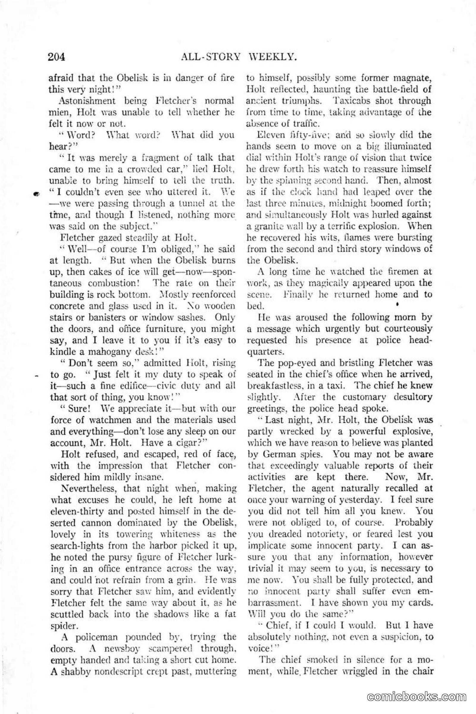 All Story Magazine, January 25, 1919 — page 38 of 186