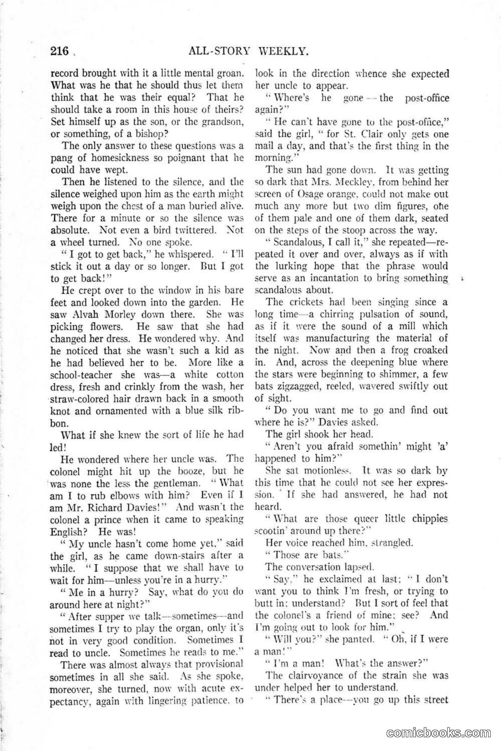 All Story Magazine, January 25, 1919 — page 50 of 186