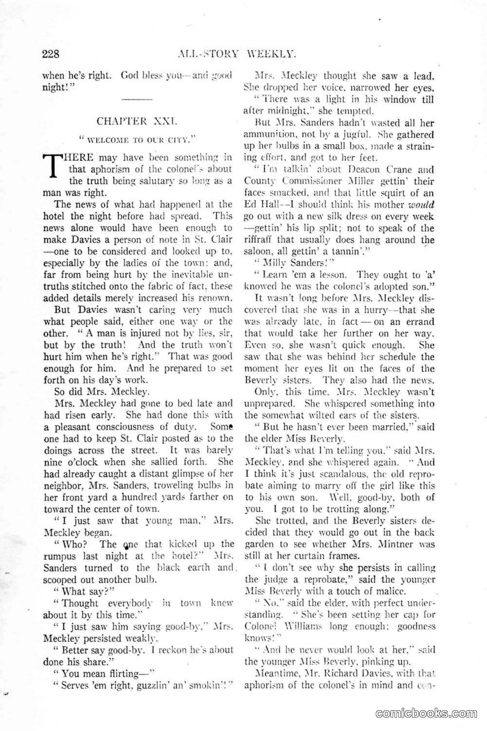 All Story Magazine, January 25, 1919 — page 62 of 186