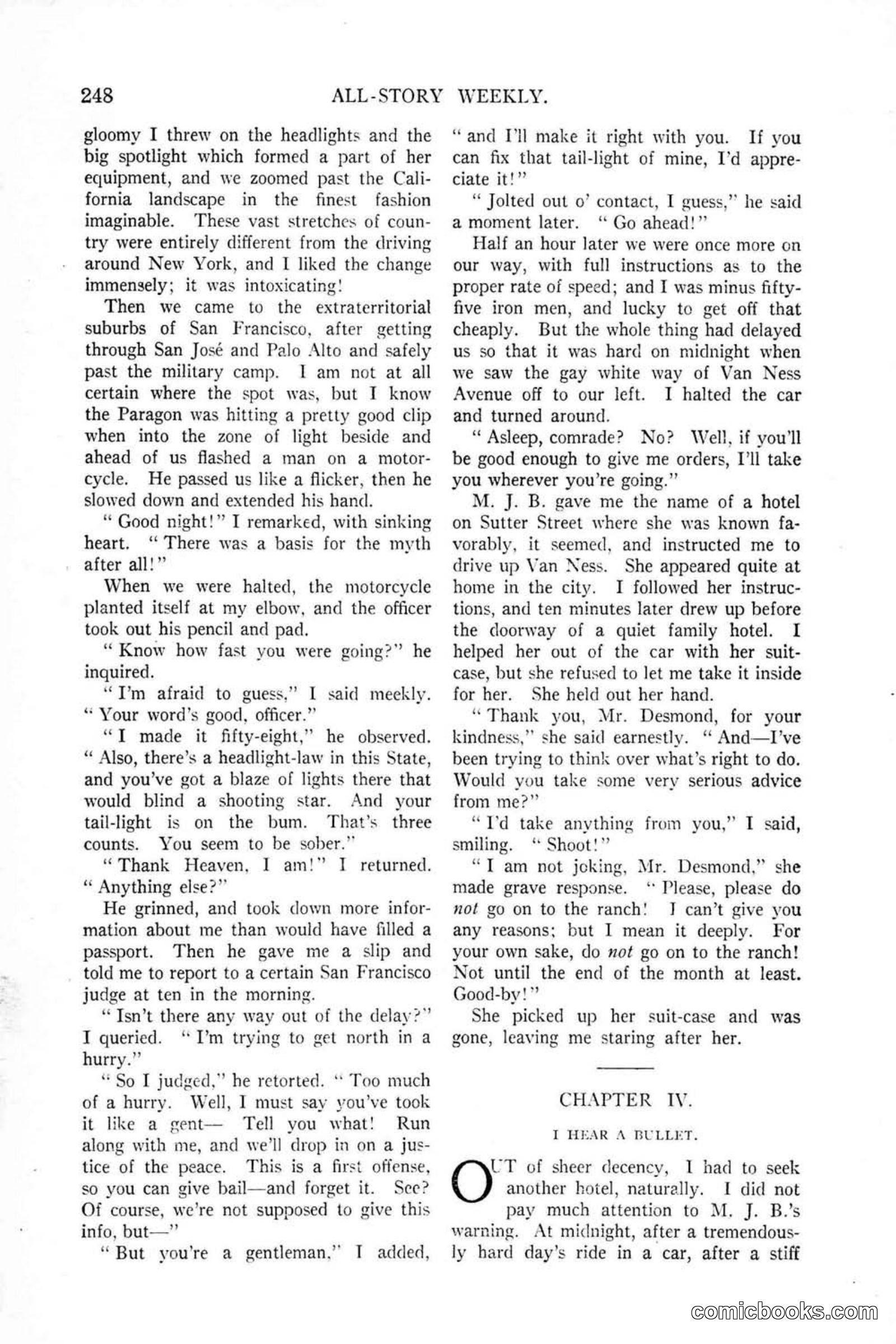 All Story Magazine, January 25, 1919 — page 82 of 186