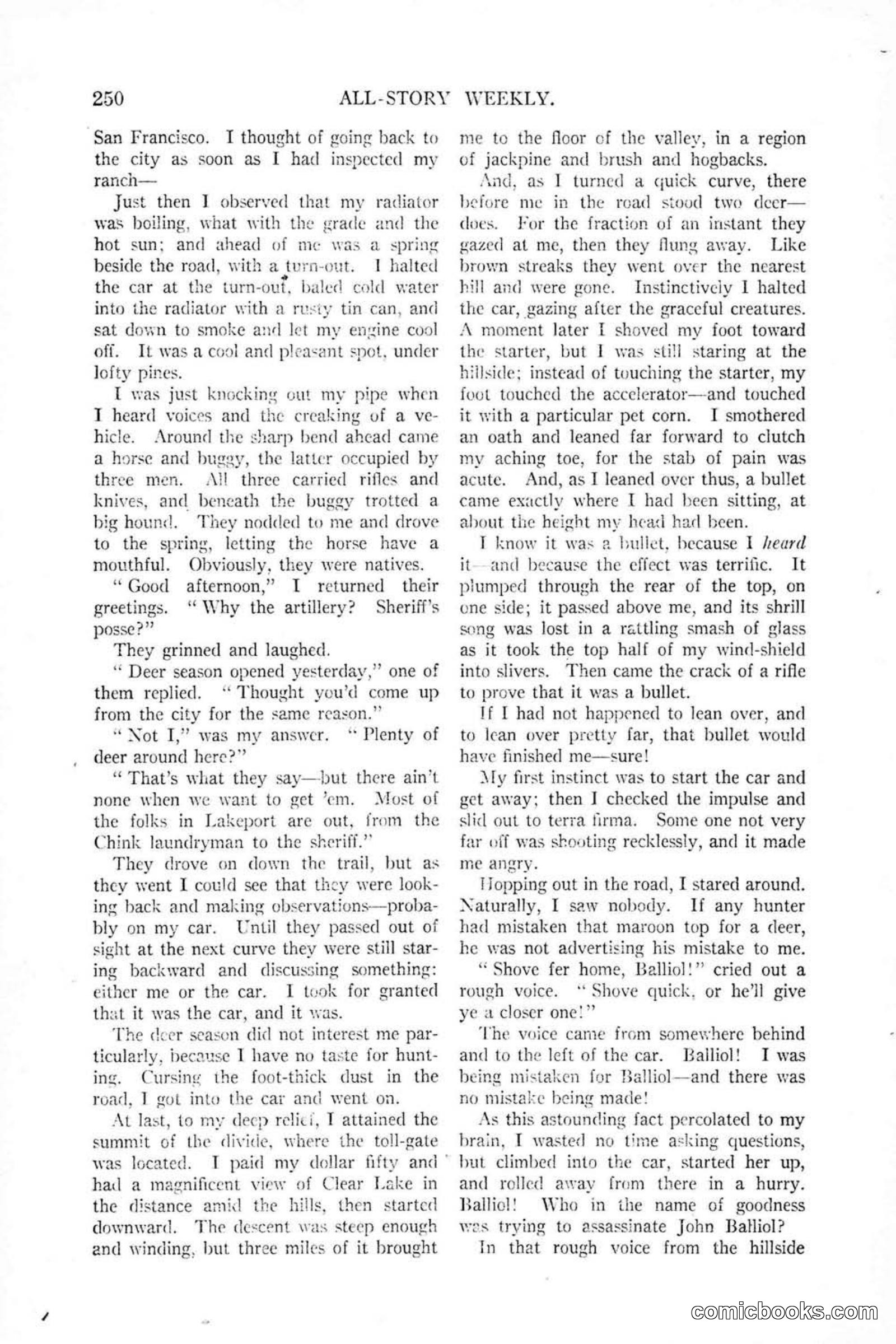 All Story Magazine, January 25, 1919 — page 84 of 186