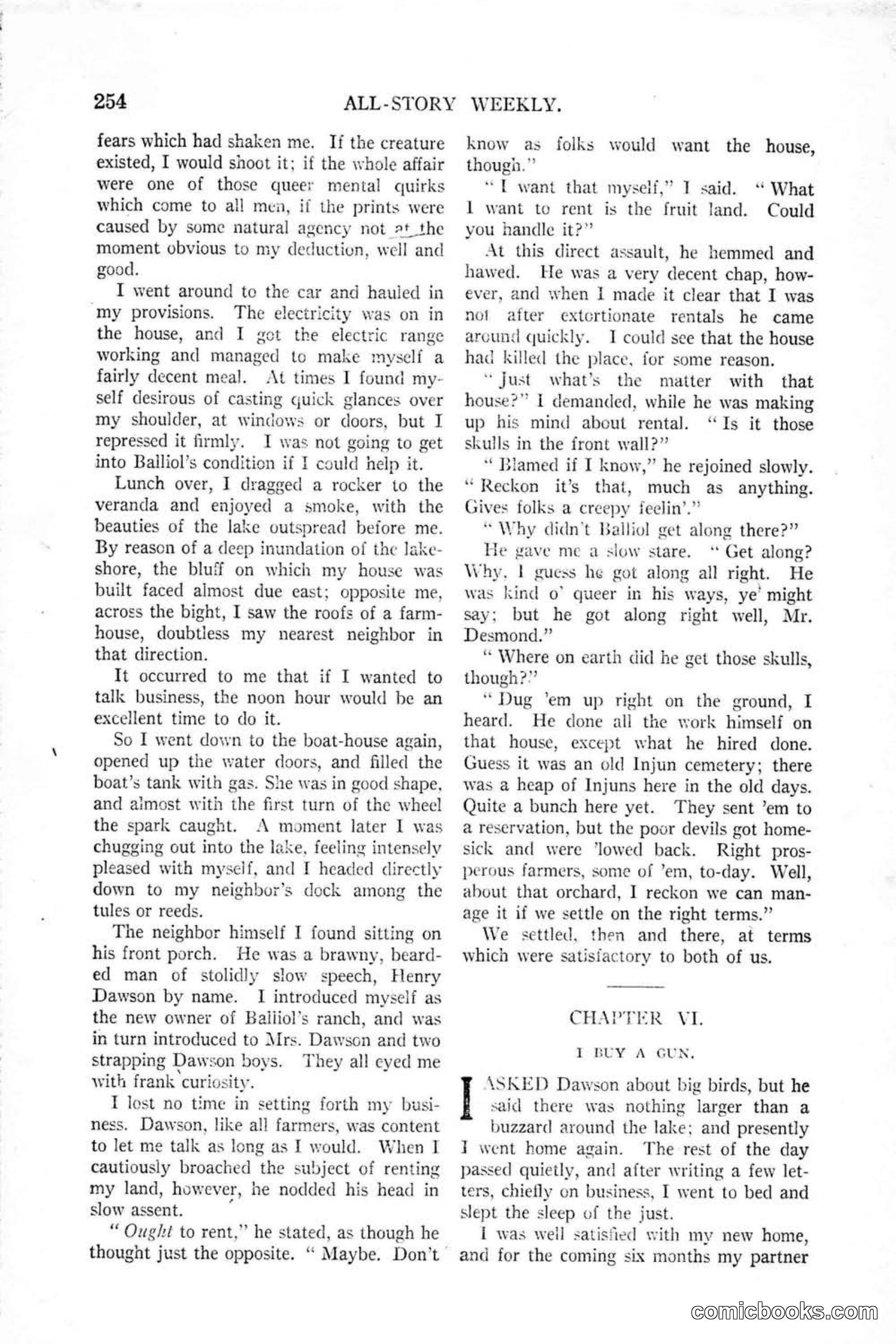 All Story Magazine, January 25, 1919 — page 88 of 186