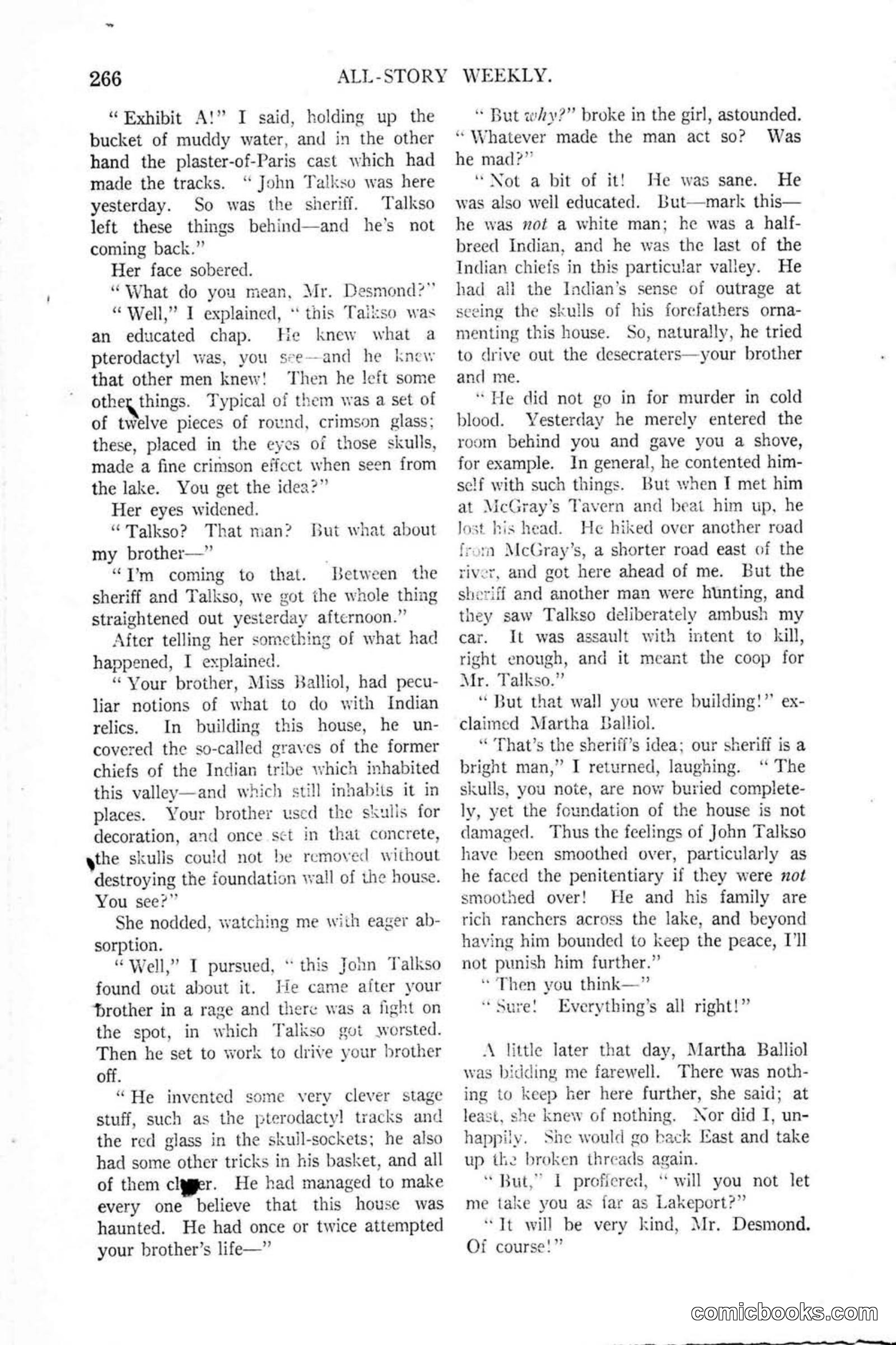 All Story Magazine, January 25, 1919 — page 100 of 186