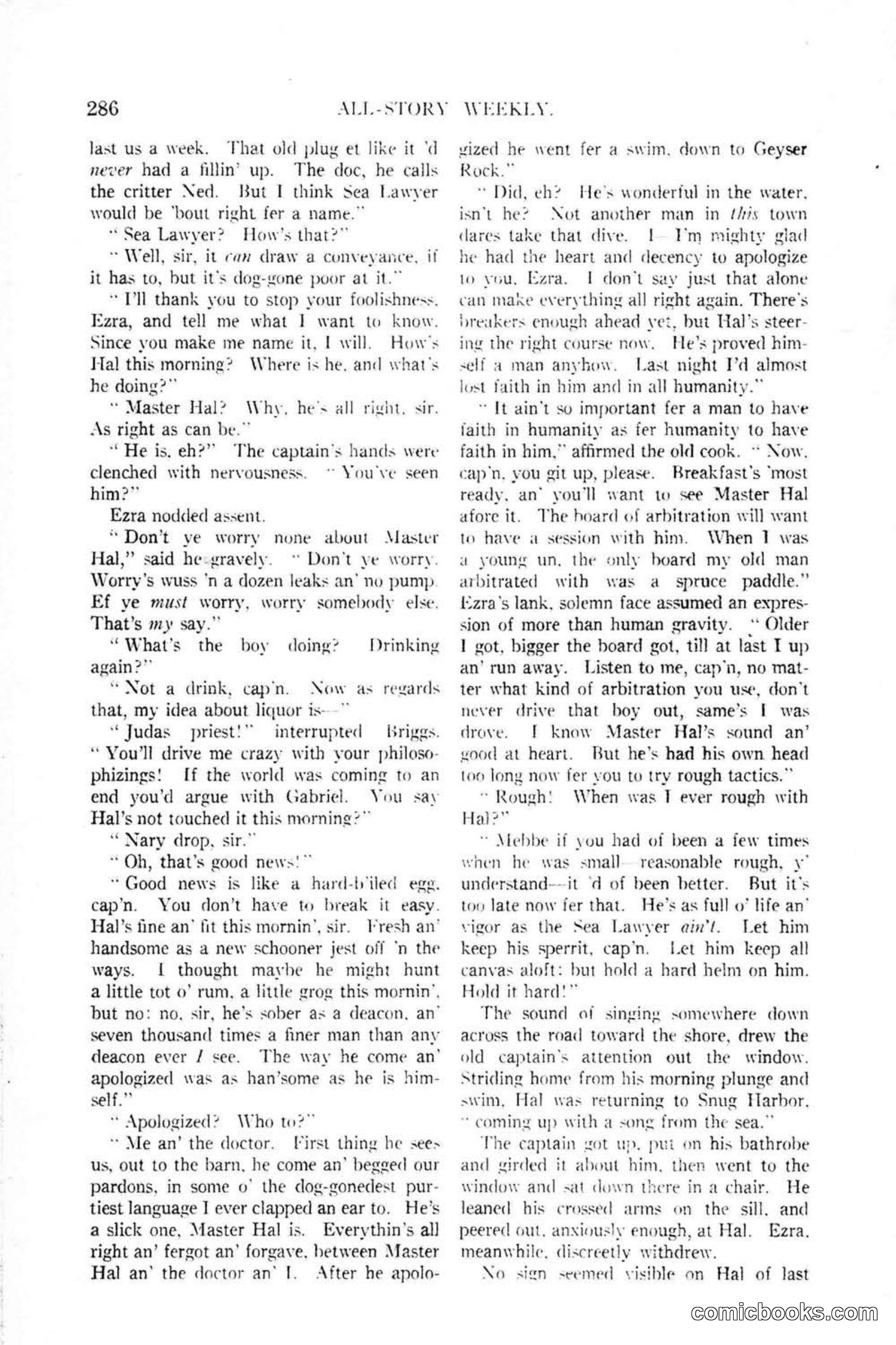 All Story Magazine, January 25, 1919 — page 120 of 186