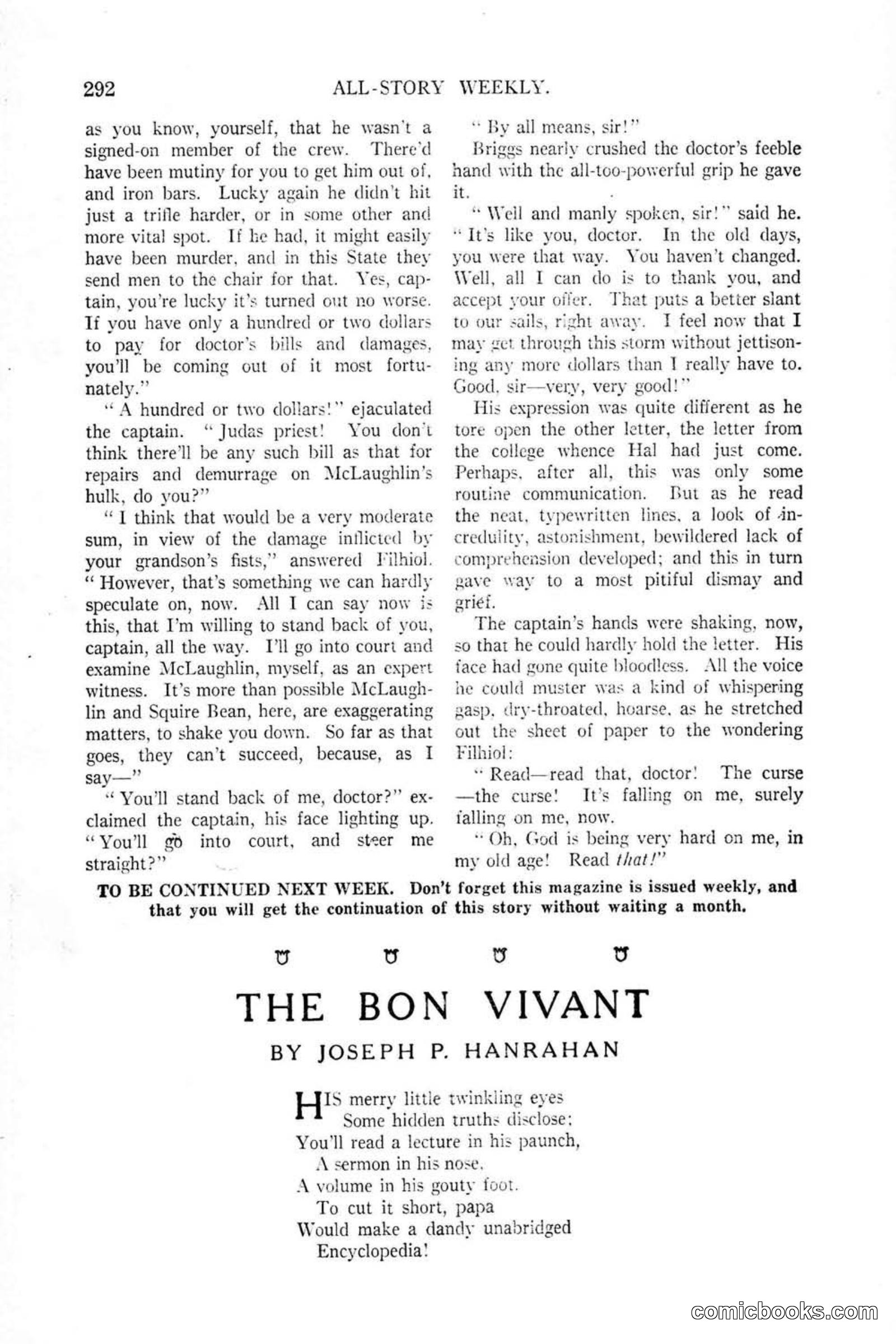 All Story Magazine, January 25, 1919 — page 126 of 186