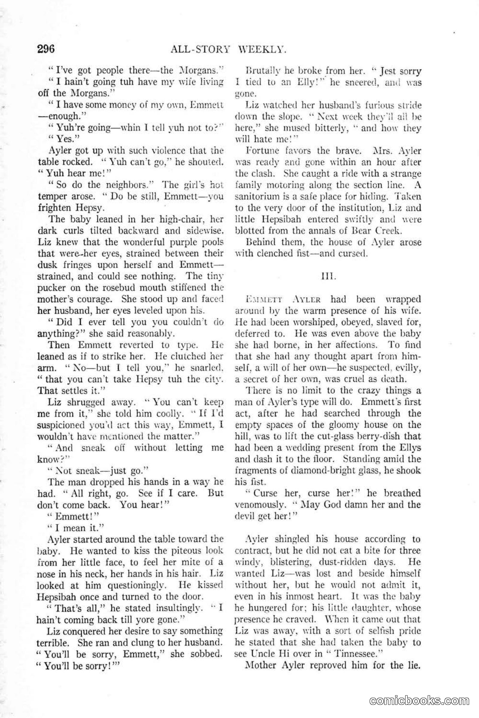 All Story Magazine, January 25, 1919 — page 130 of 186