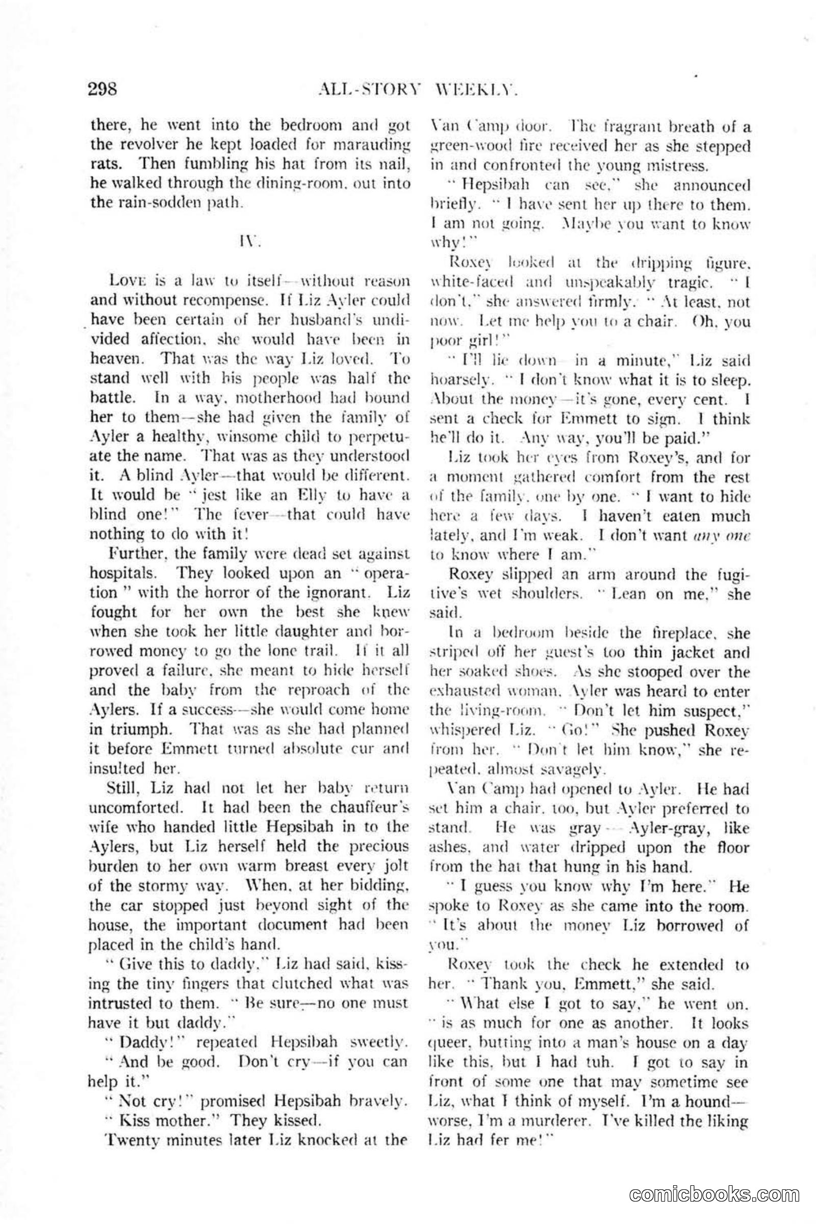 All Story Magazine, January 25, 1919 — page 132 of 186