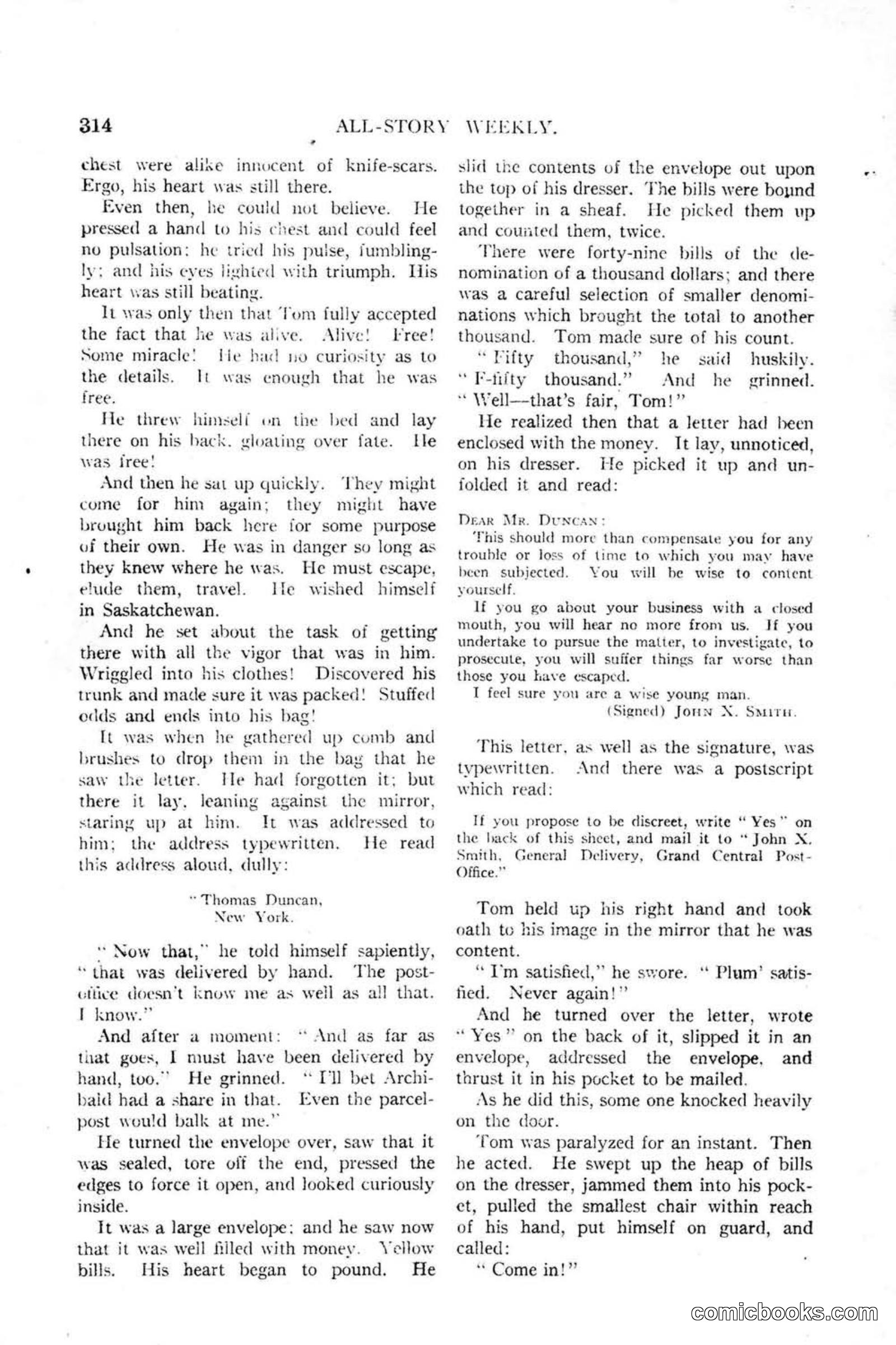 All Story Magazine, January 25, 1919 — page 148 of 186