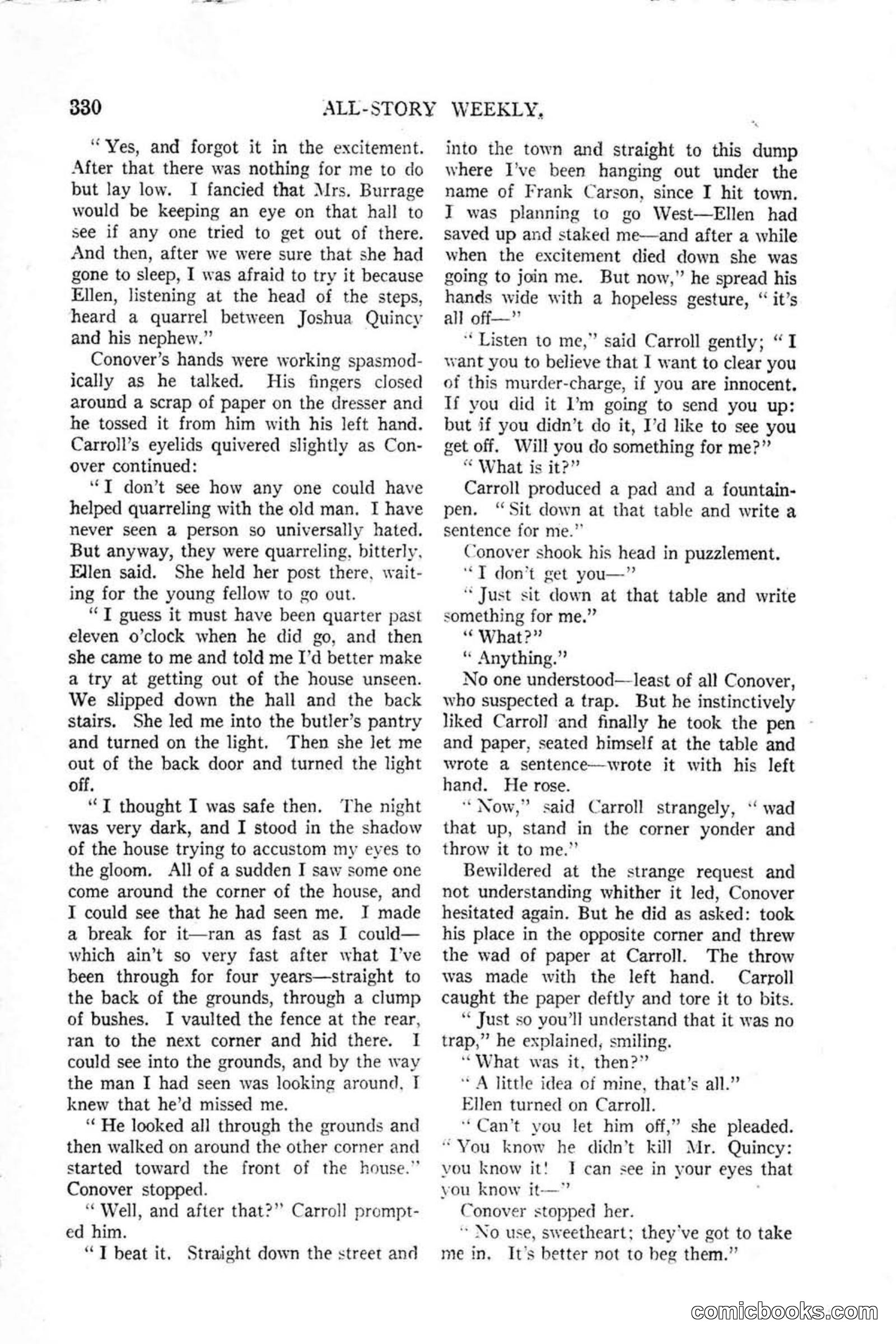 All Story Magazine, January 25, 1919 — page 164 of 186