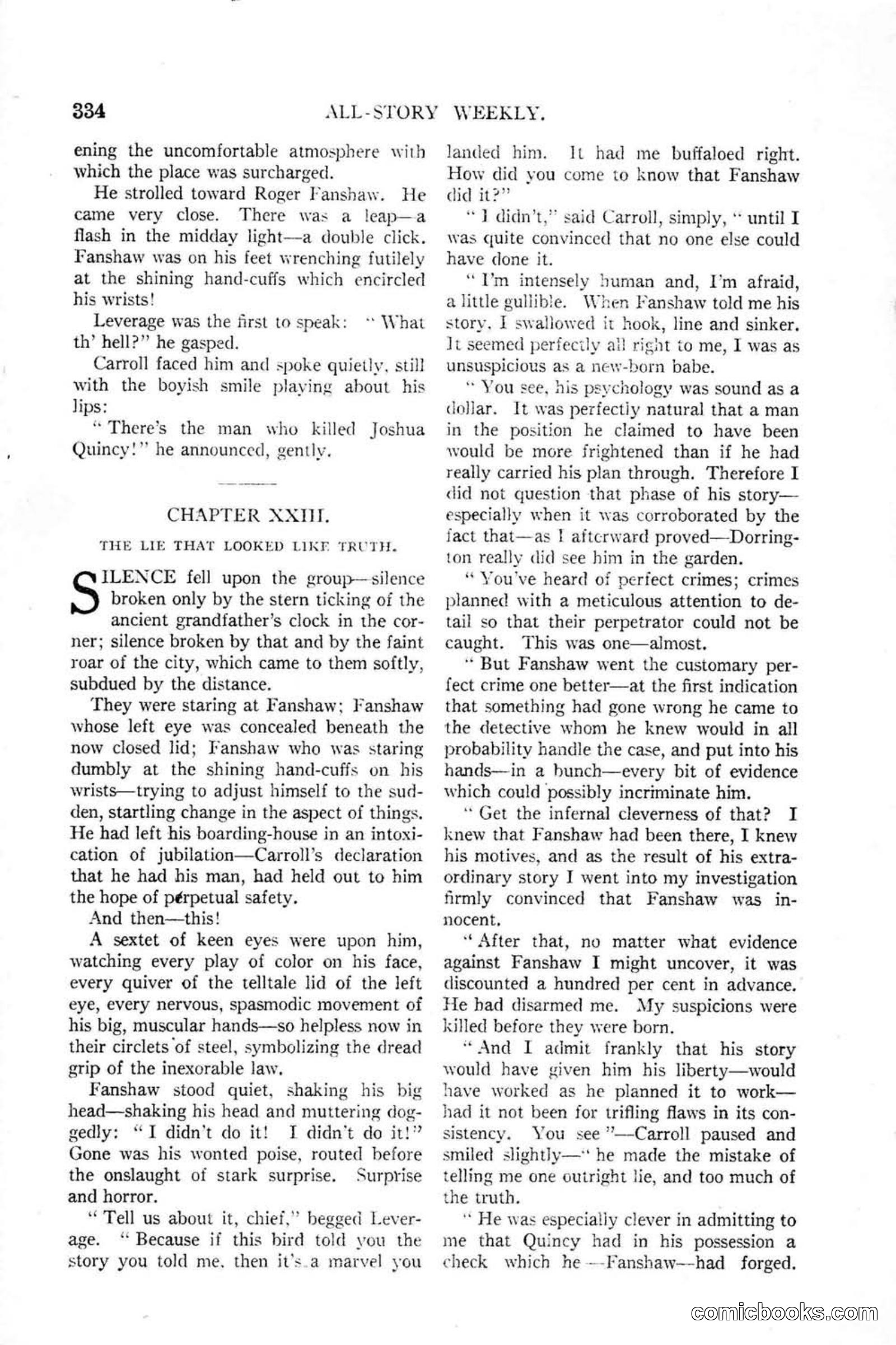 All Story Magazine, January 25, 1919 — page 168 of 186