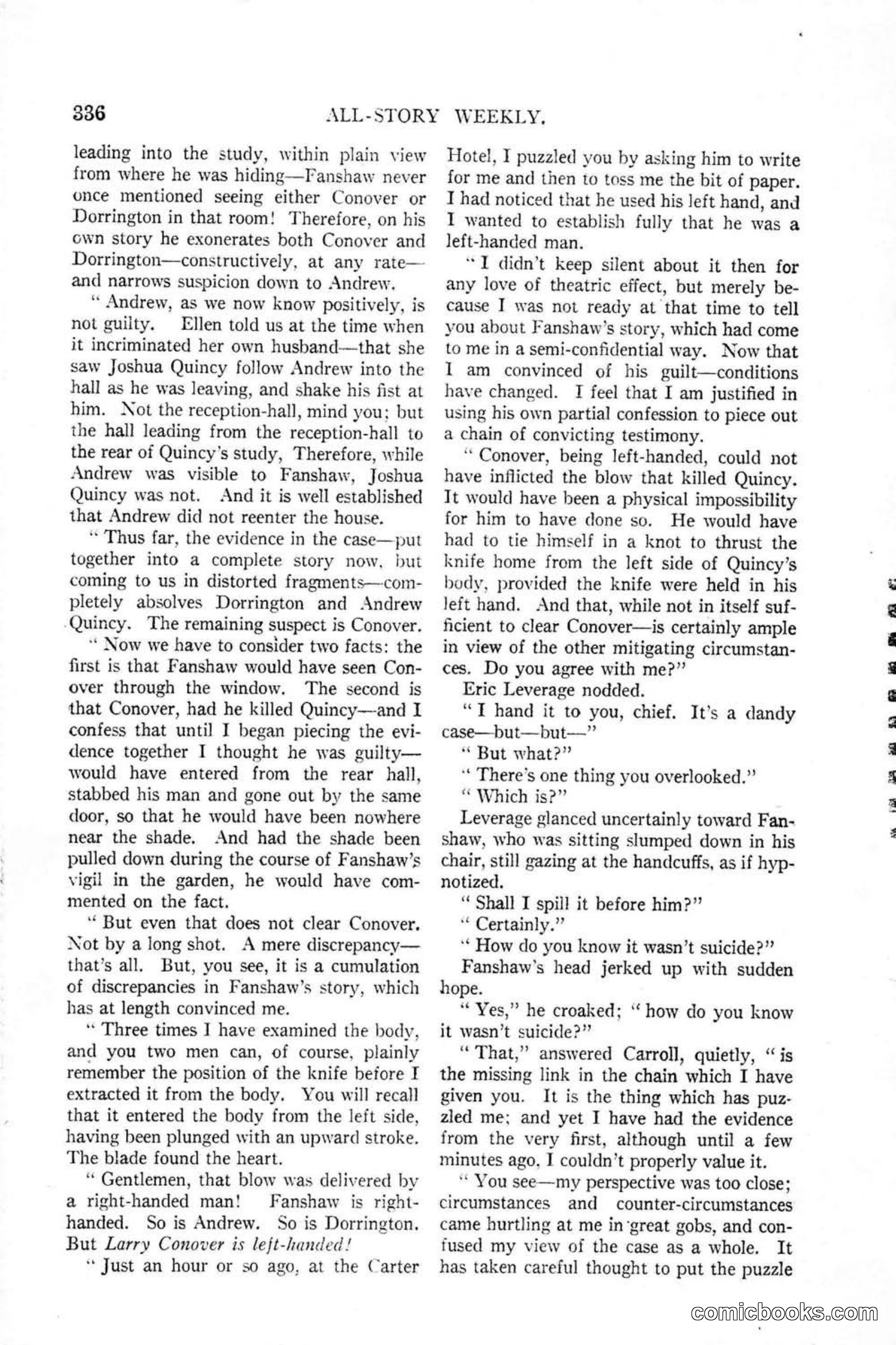 All Story Magazine, January 25, 1919 — page 170 of 186