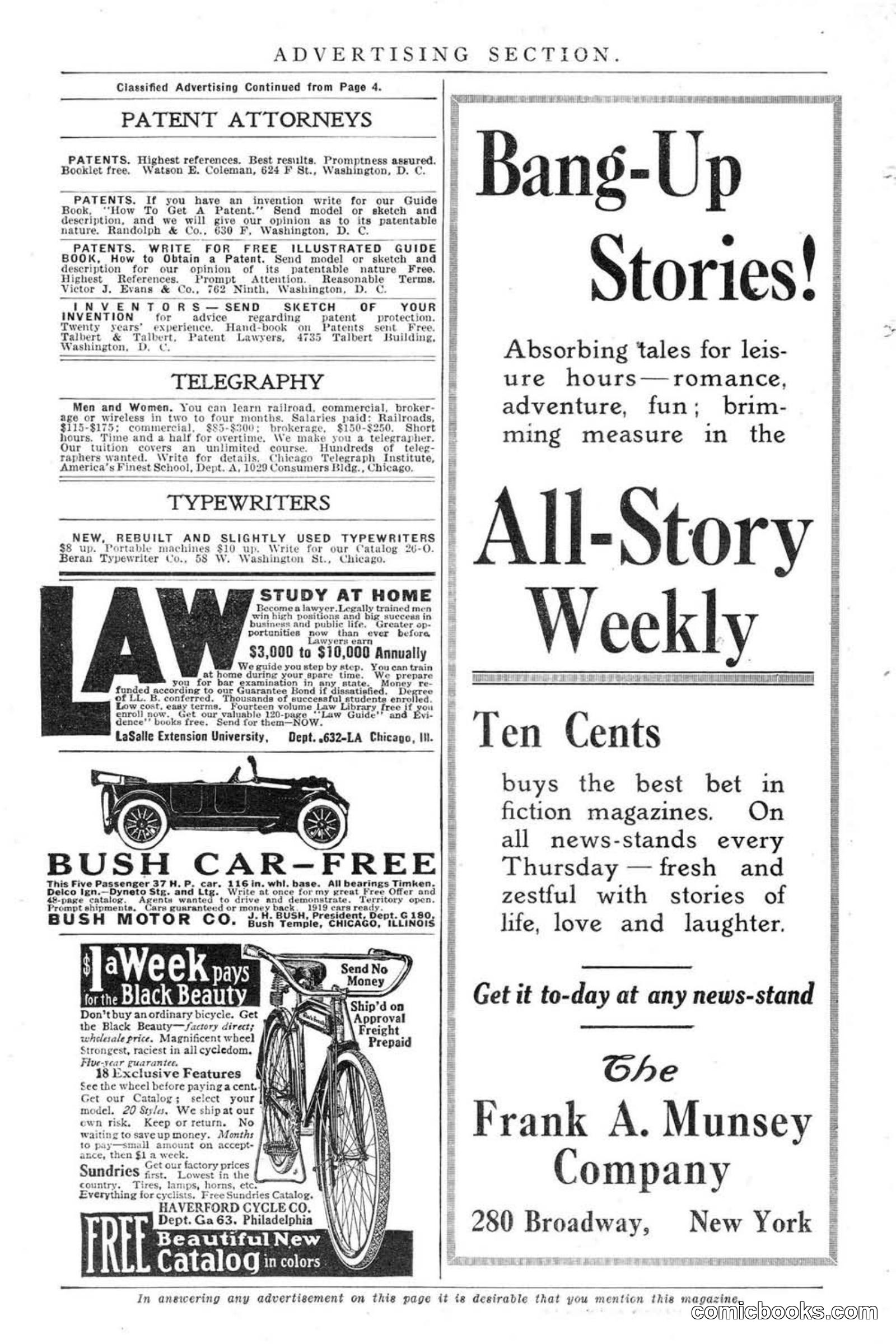 All Story Magazine, June 14, 1919 — page 8 of 192