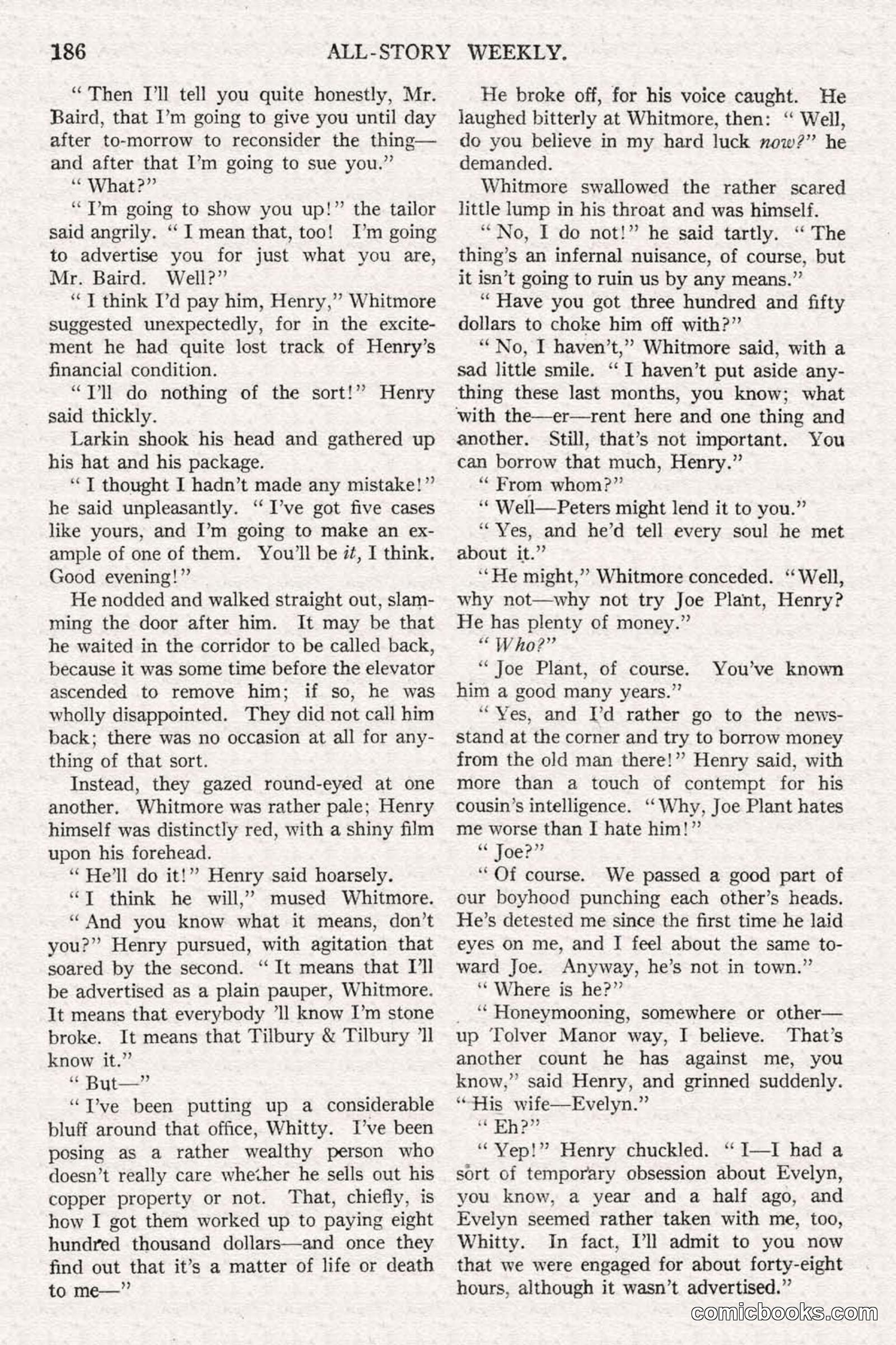 All Story Magazine, June 14, 1919 — page 20 of 192