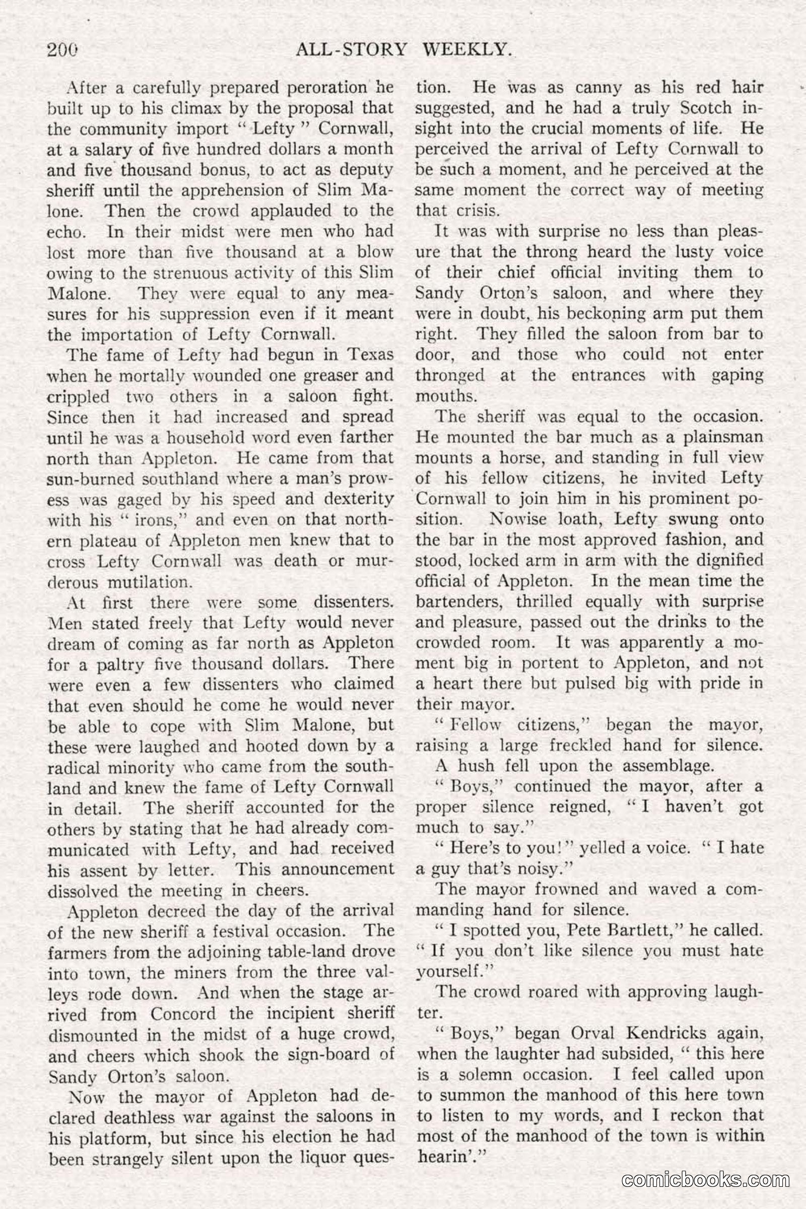 All Story Magazine, June 14, 1919 — page 34 of 192