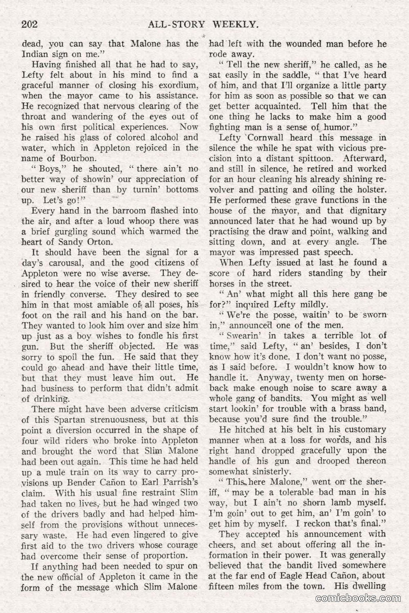 All Story Magazine, June 14, 1919 — page 36 of 192