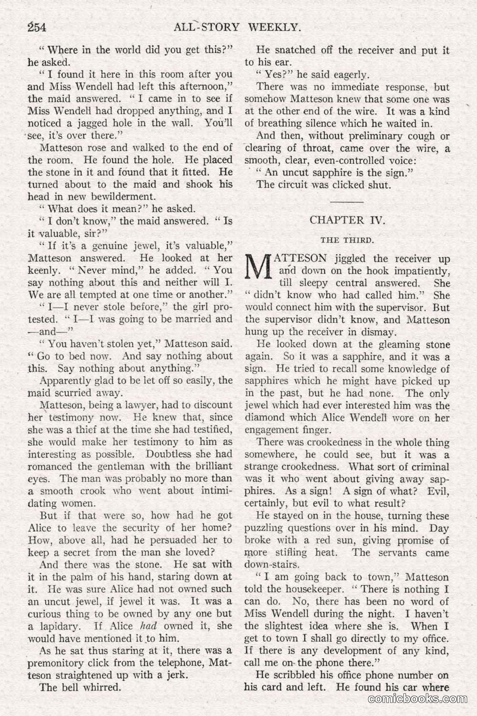 All Story Magazine, June 14, 1919 — page 88 of 192