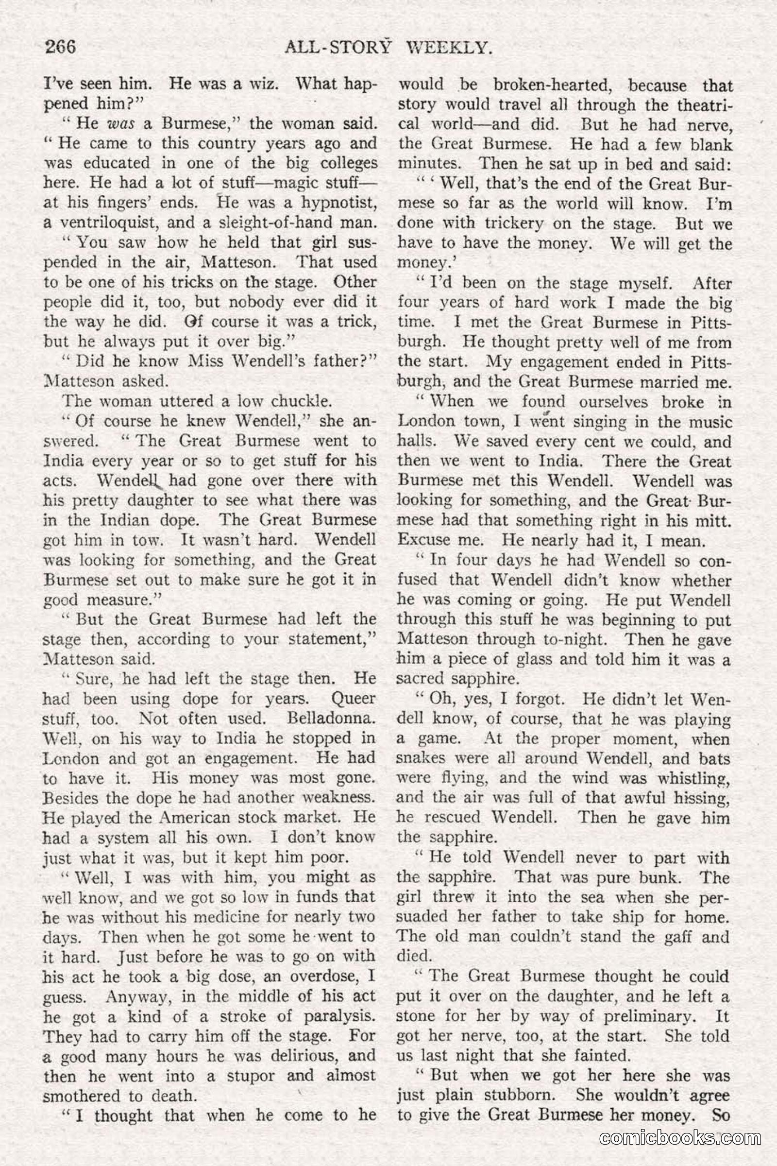 All Story Magazine, June 14, 1919 — page 100 of 192