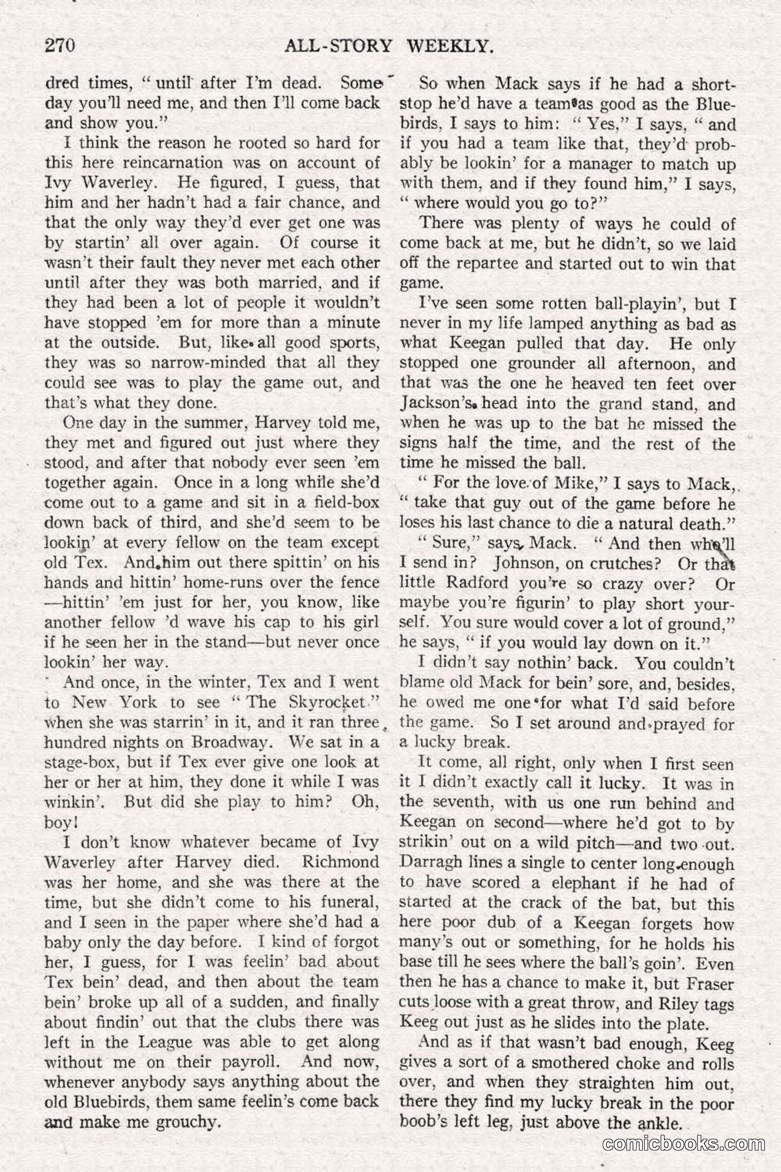 All Story Magazine, June 14, 1919 — page 104 of 192