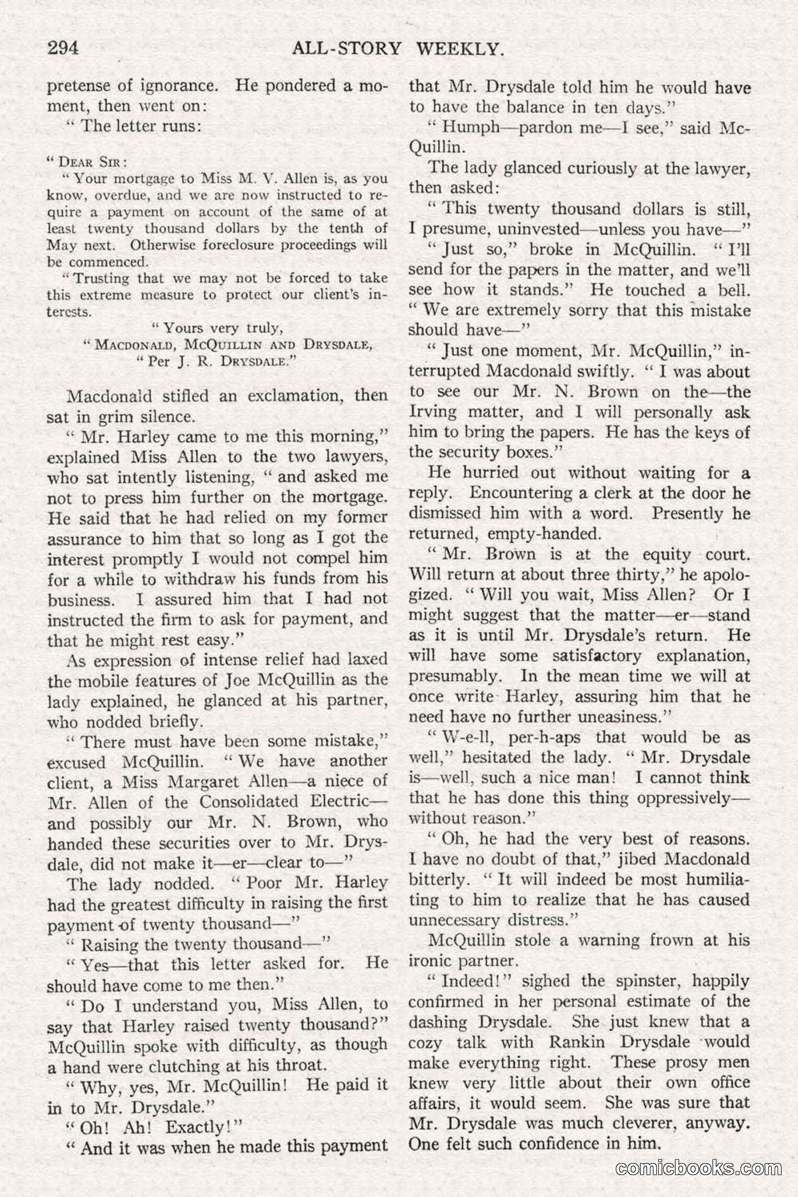 All Story Magazine, June 14, 1919 — page 128 of 192