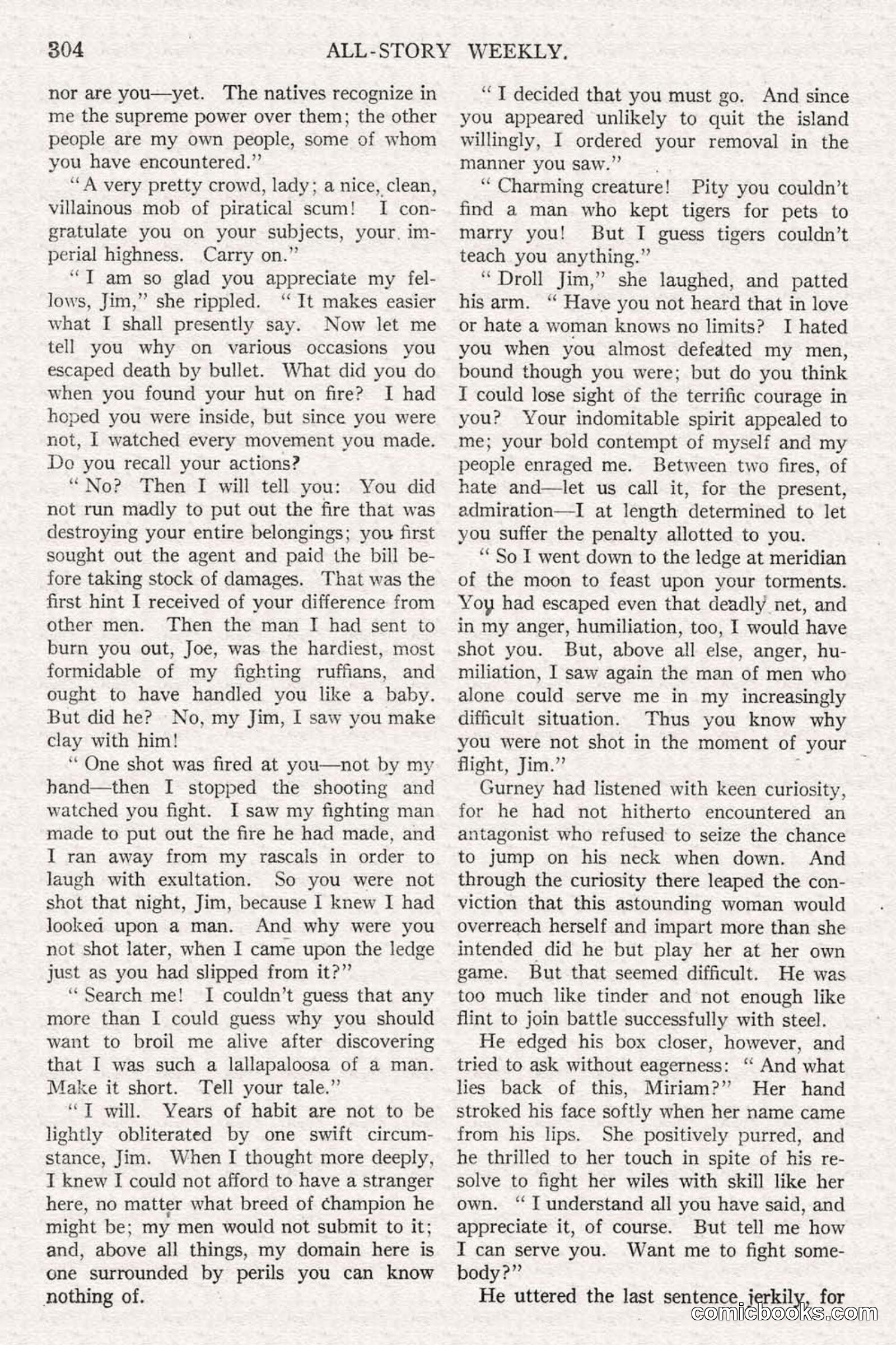 All Story Magazine, June 14, 1919 — page 138 of 192