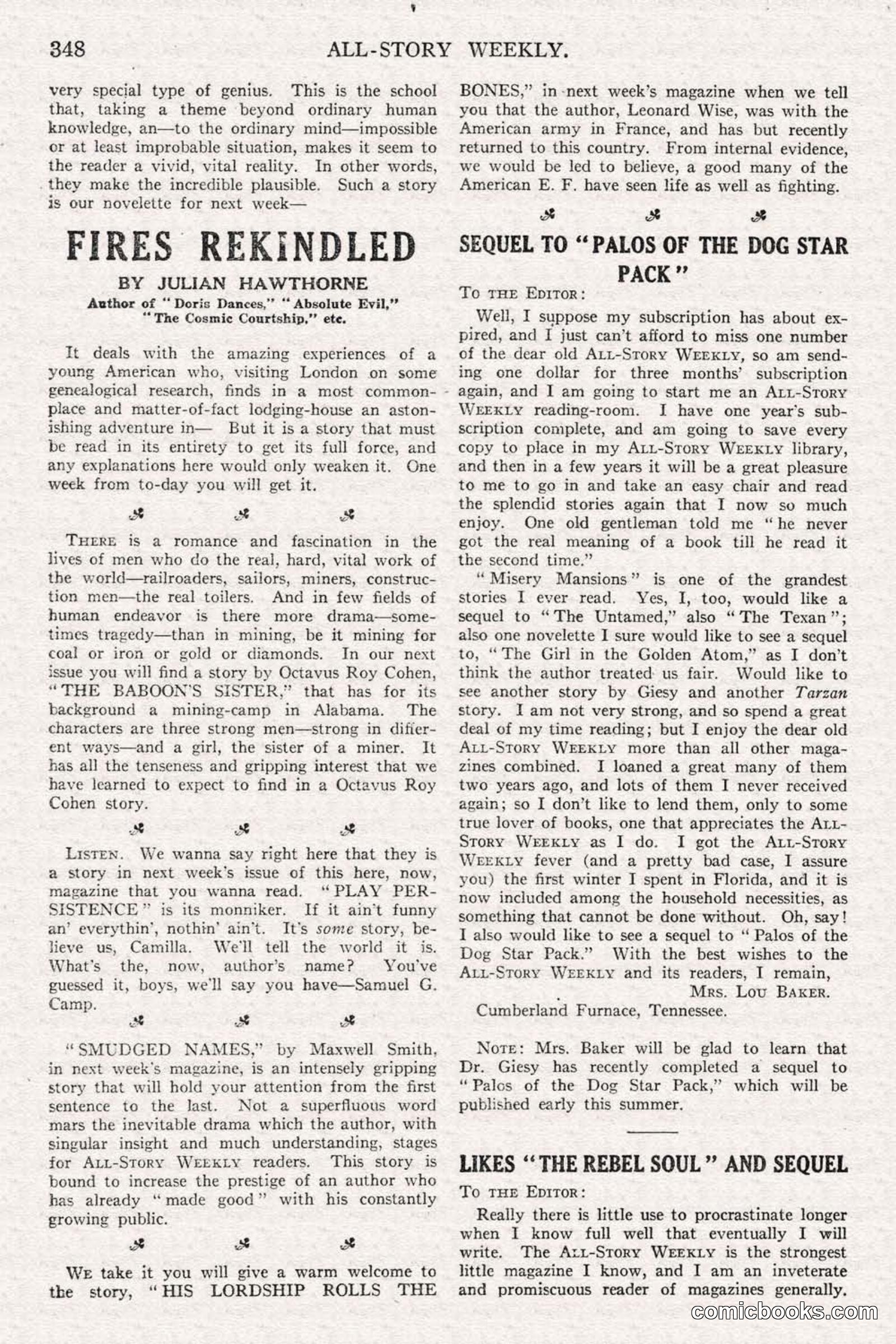All Story Magazine, June 14, 1919 — page 182 of 192