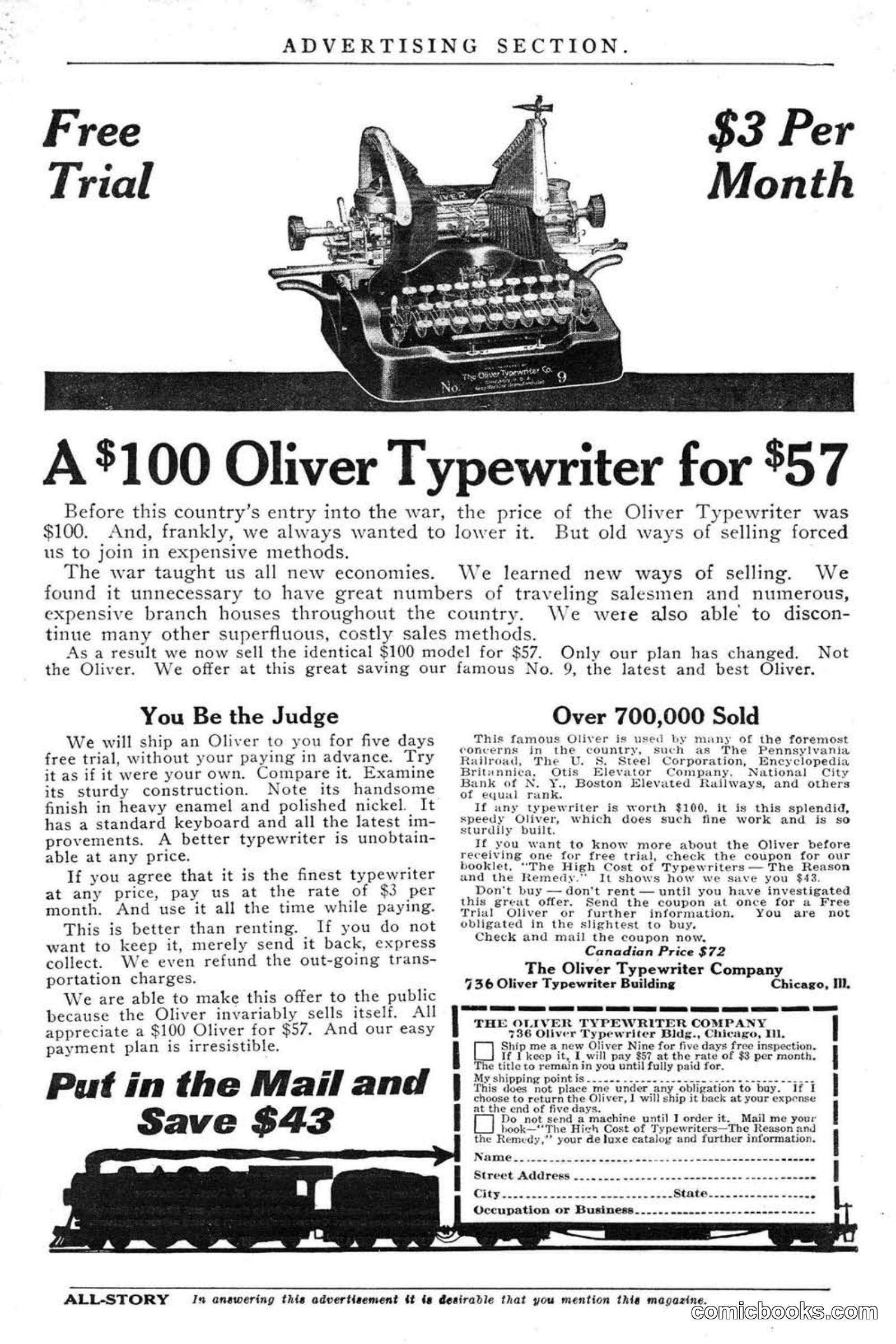 All Story Magazine, June 21, 1919 — page 3 of 188