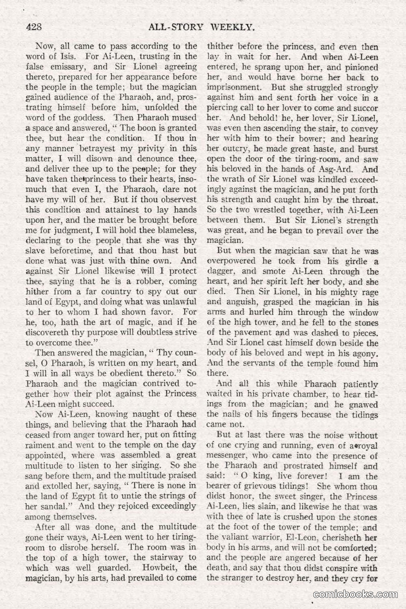 All Story Magazine, June 21, 1919 — page 86 of 188