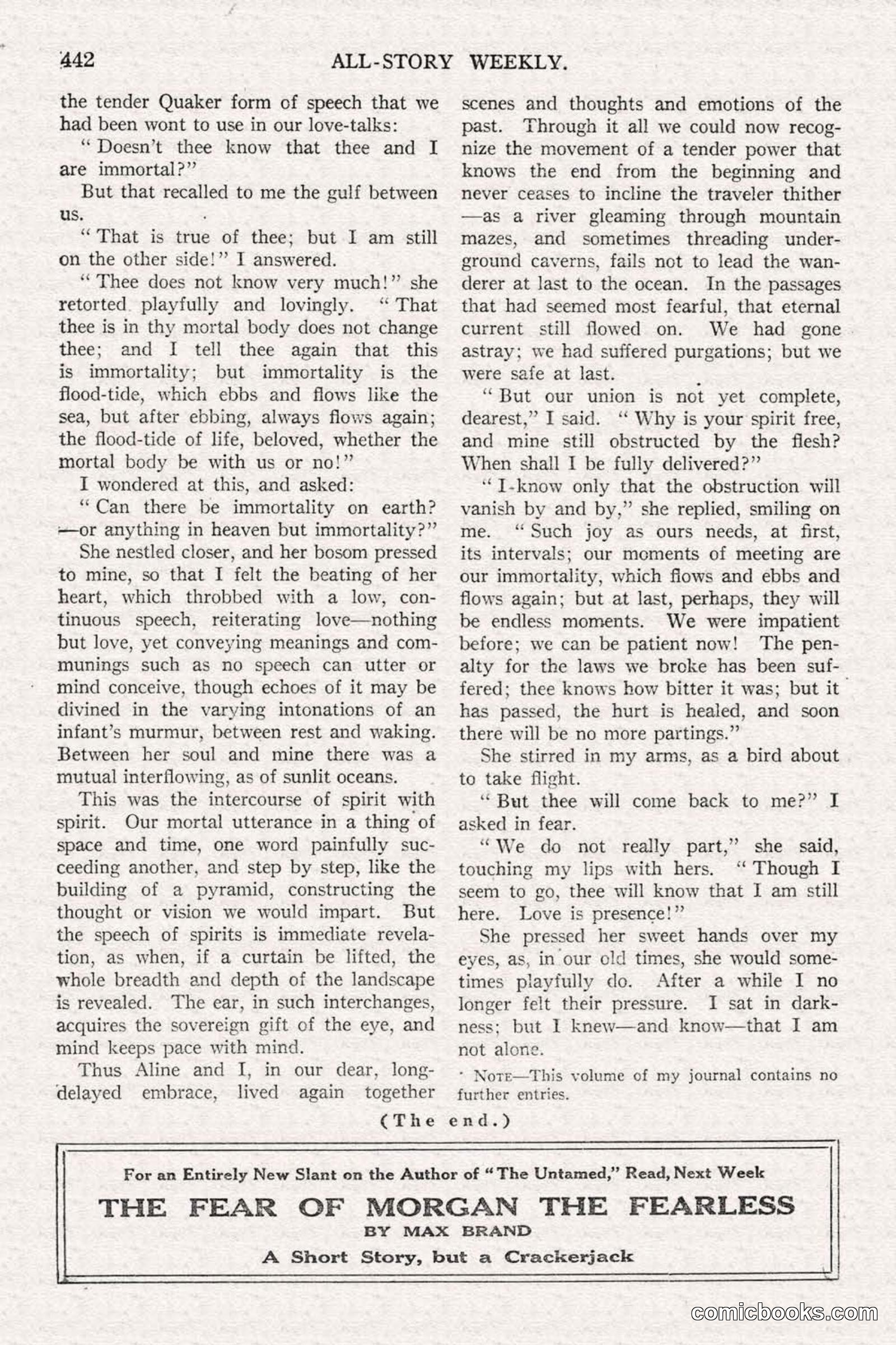 All Story Magazine, June 21, 1919 — page 100 of 188