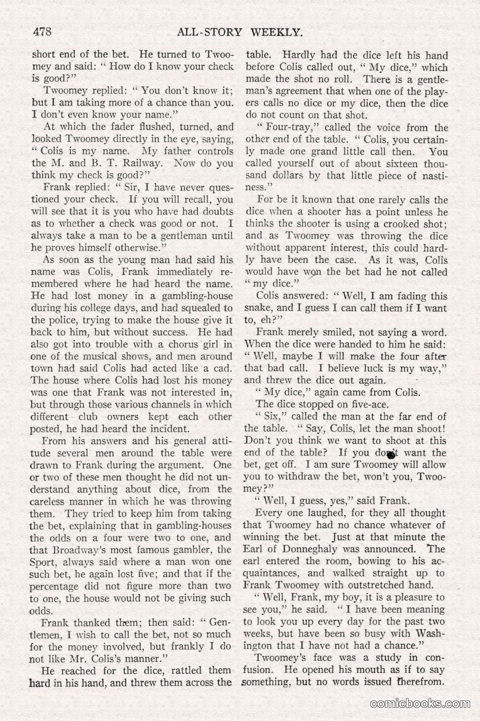 All Story Magazine, June 21, 1919 — page 136 of 188