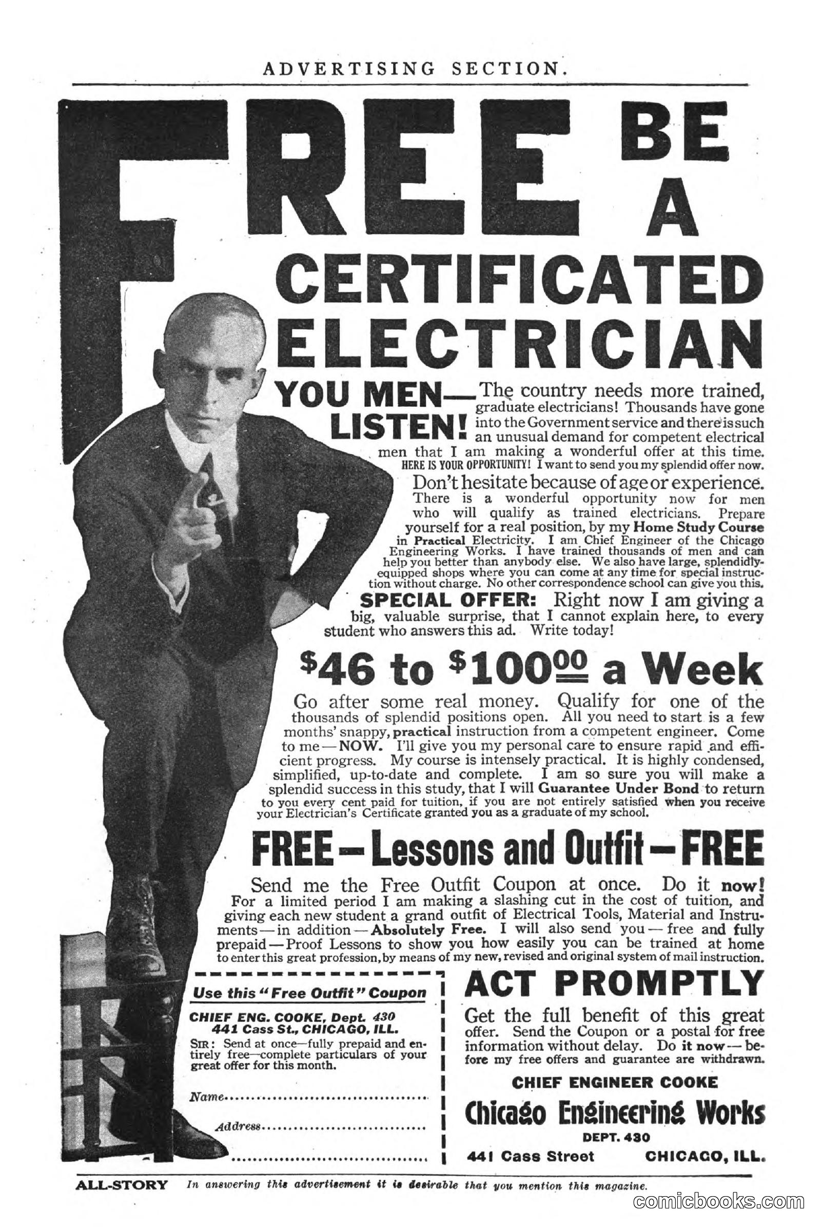 All Story Magazine, October 4, 1919 — page 3 of 208