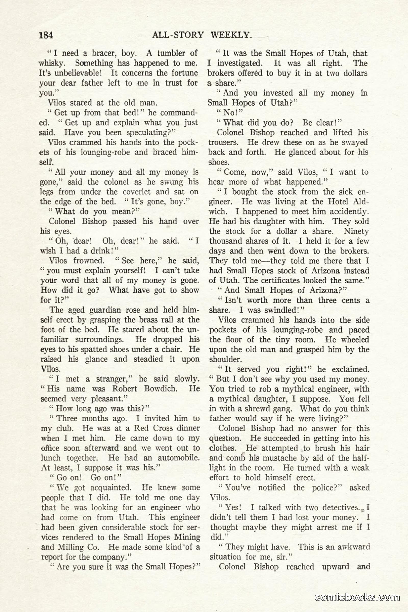All Story Magazine, October 4, 1919 — page 22 of 208