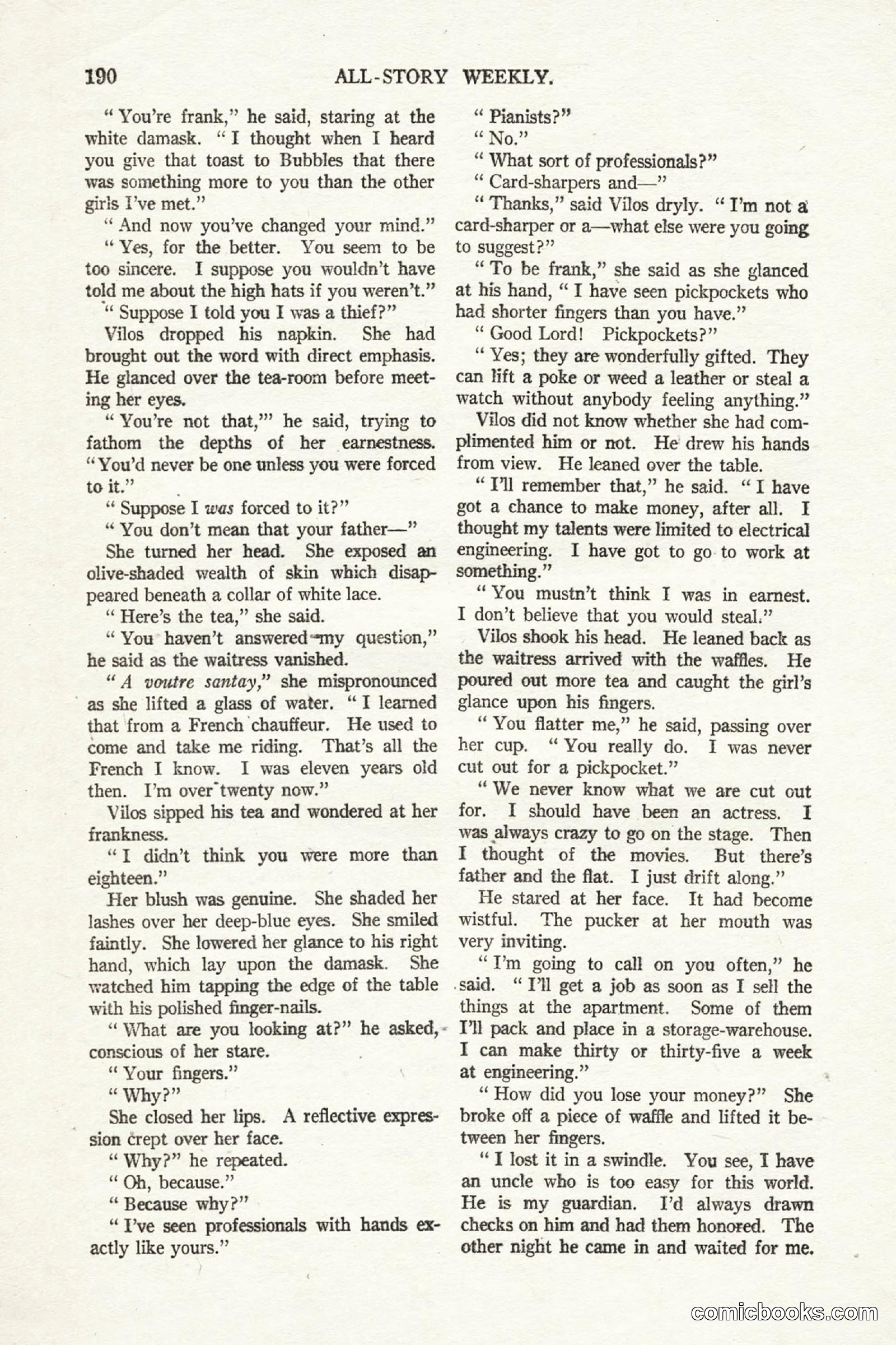 All Story Magazine, October 4, 1919 — page 28 of 208