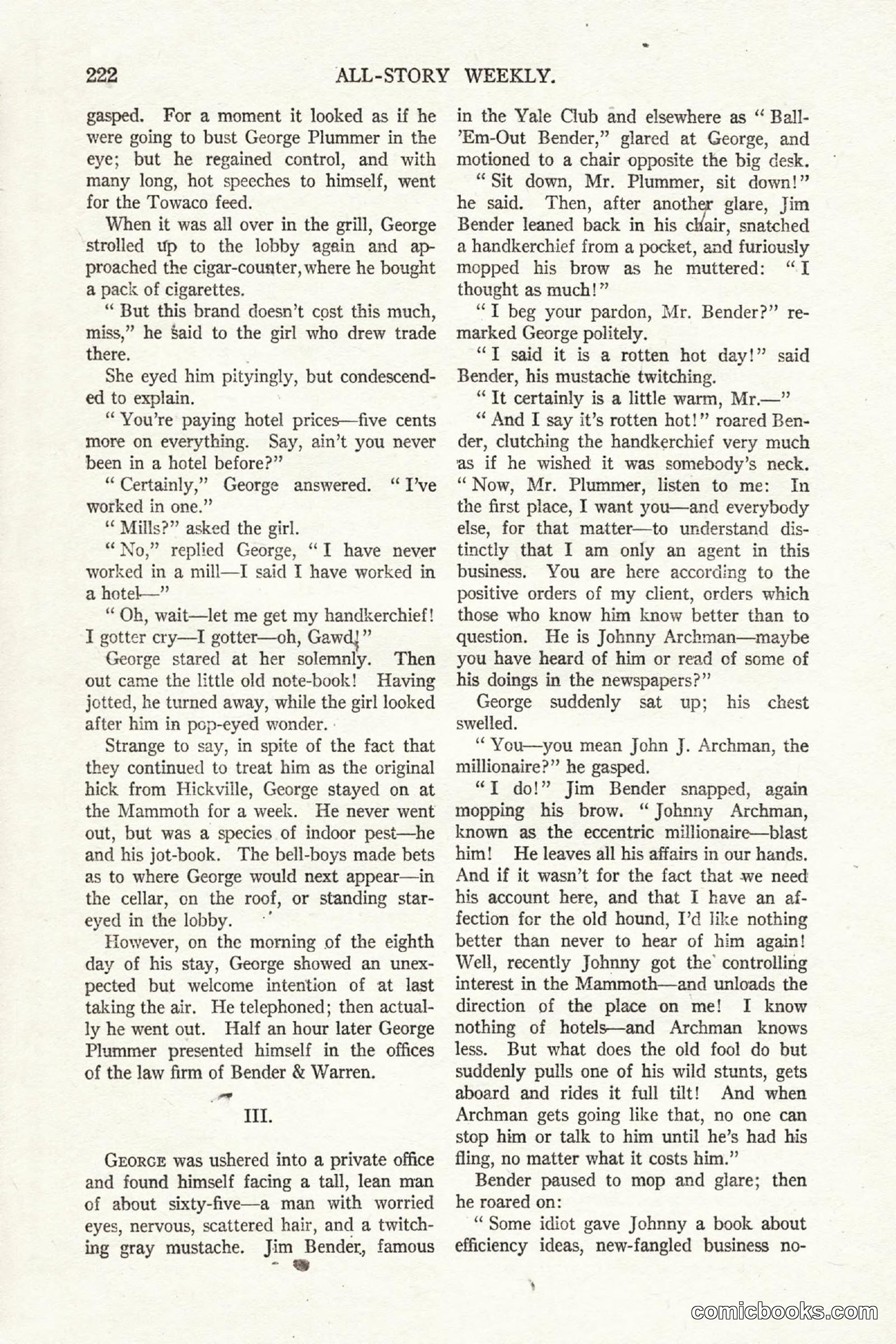All Story Magazine, October 4, 1919 — page 60 of 208