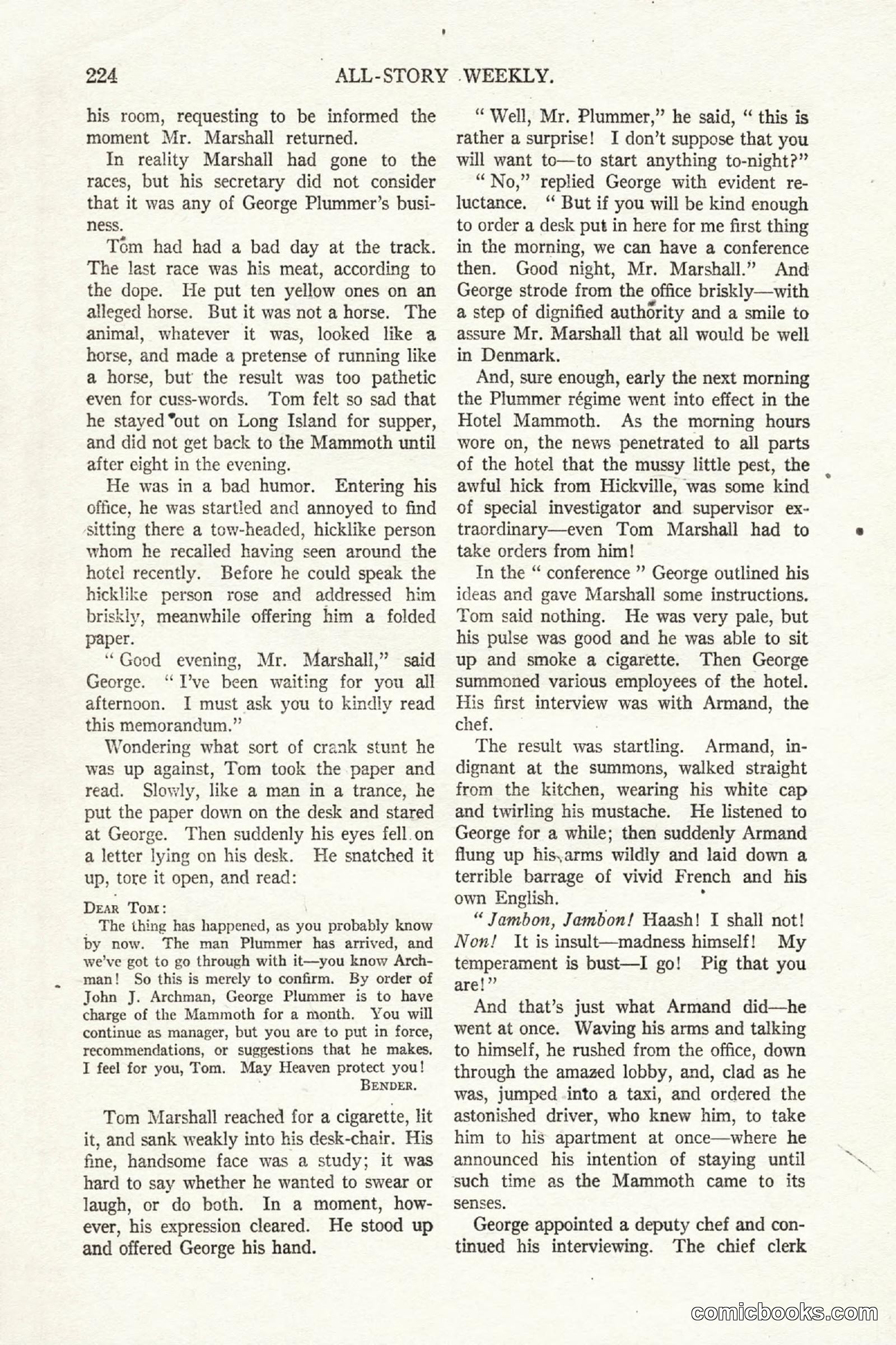 All Story Magazine, October 4, 1919 — page 62 of 208