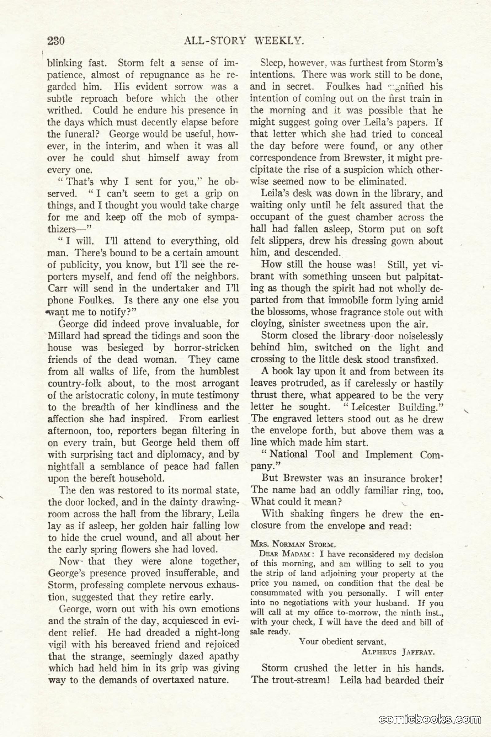 All Story Magazine, October 4, 1919 — page 68 of 208