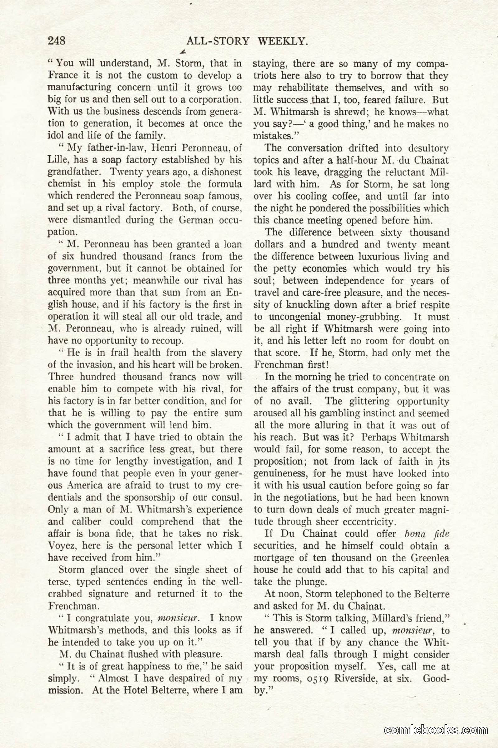 All Story Magazine, October 4, 1919 — page 86 of 208
