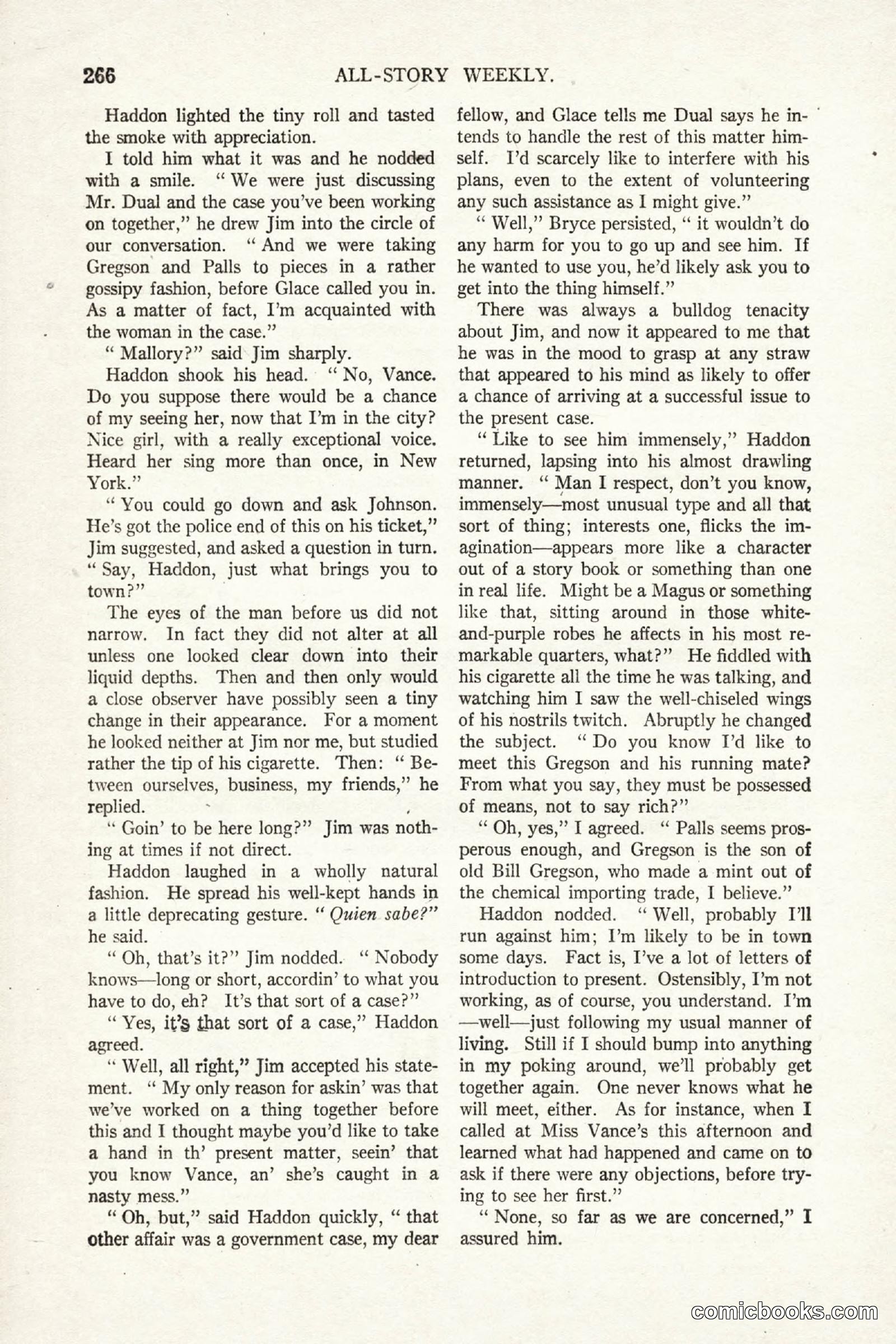 All Story Magazine, October 4, 1919 — page 104 of 208